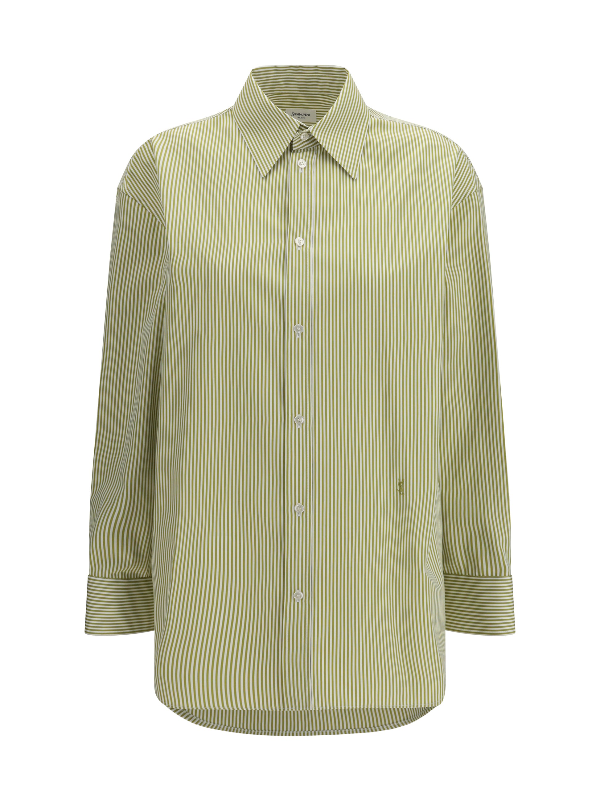 Saint Laurent Women Vertical Striped Button Shirt SAINT LAURENT
