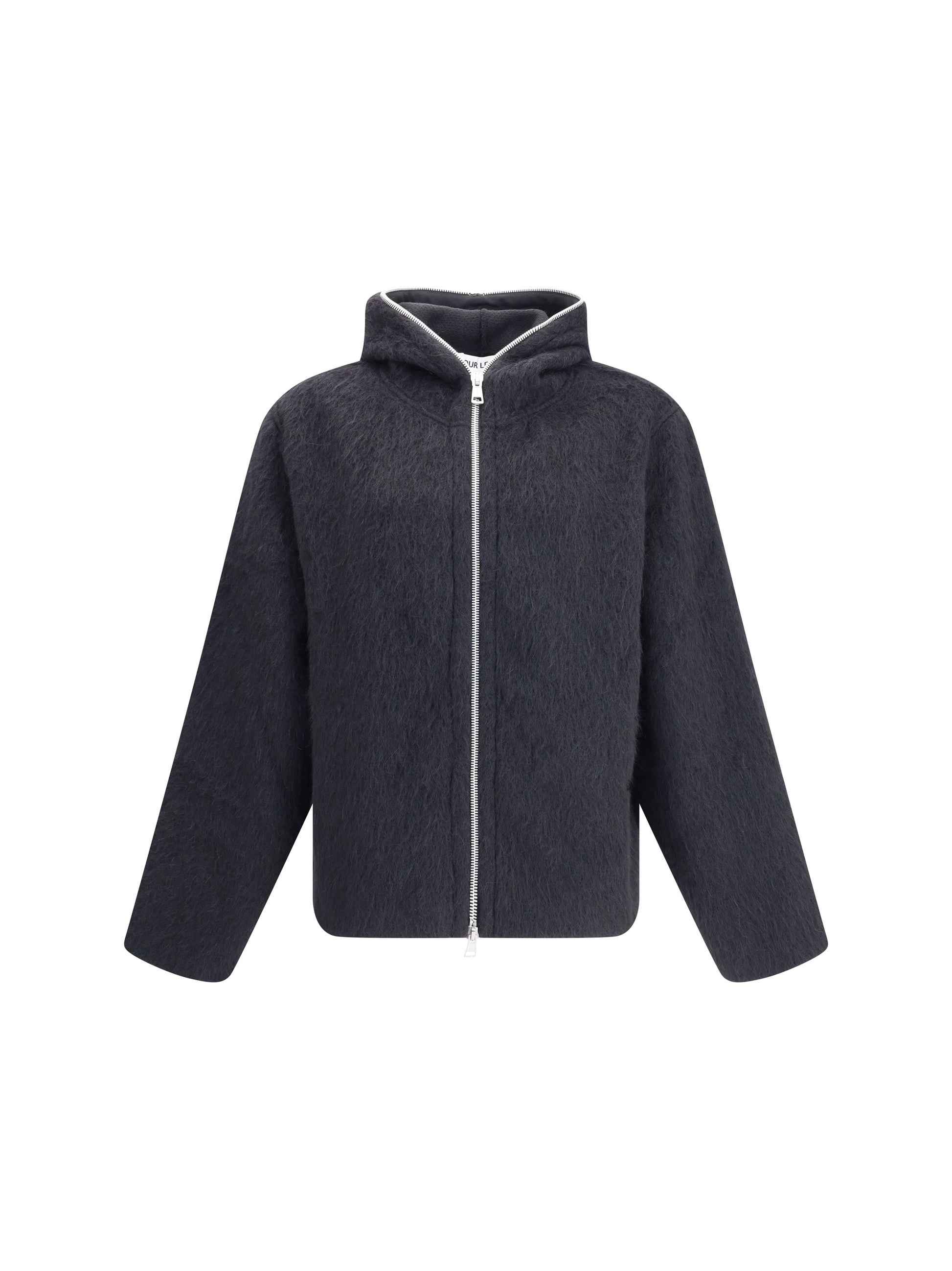 Our Legacy Men Zip Sweater Furry Effect Design OUR LEGACY