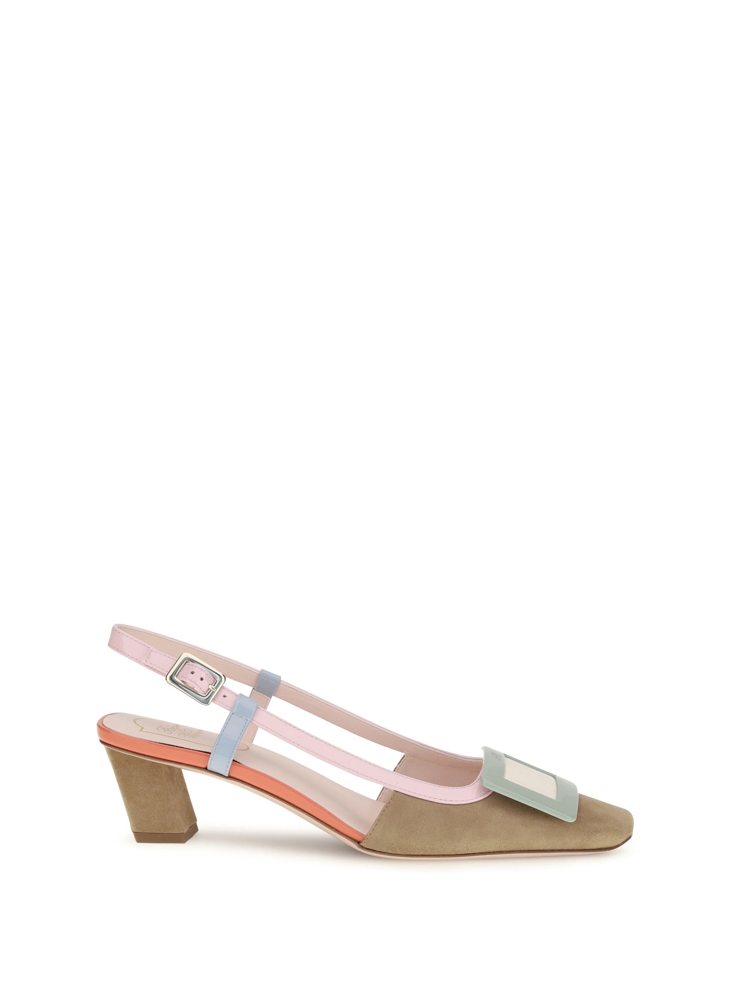 Roger Vivier Women Suede Belle Vivier Slingback Pumps ROGER VIVIER