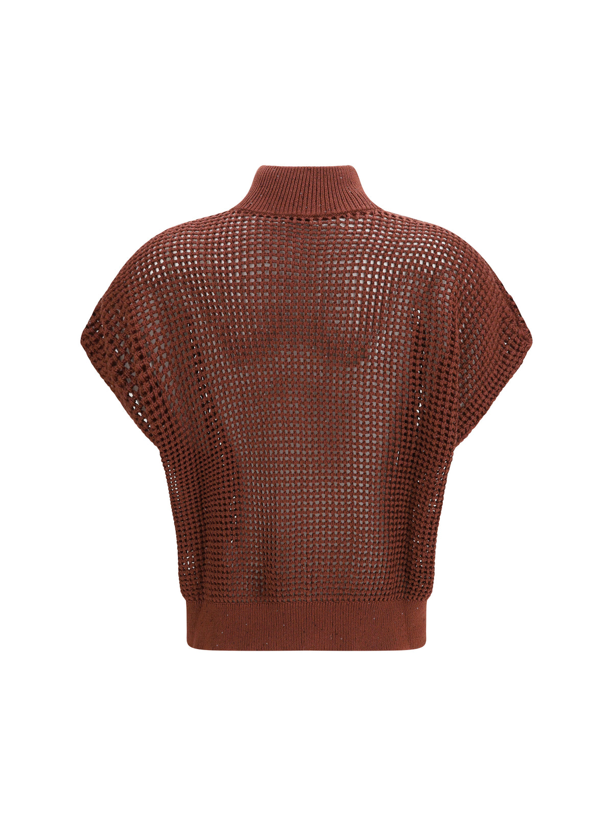 Brunello Cucinelli Women Cotton Mesh Cardigan With Dazzling Details BRUNELLO CUCINELLI
