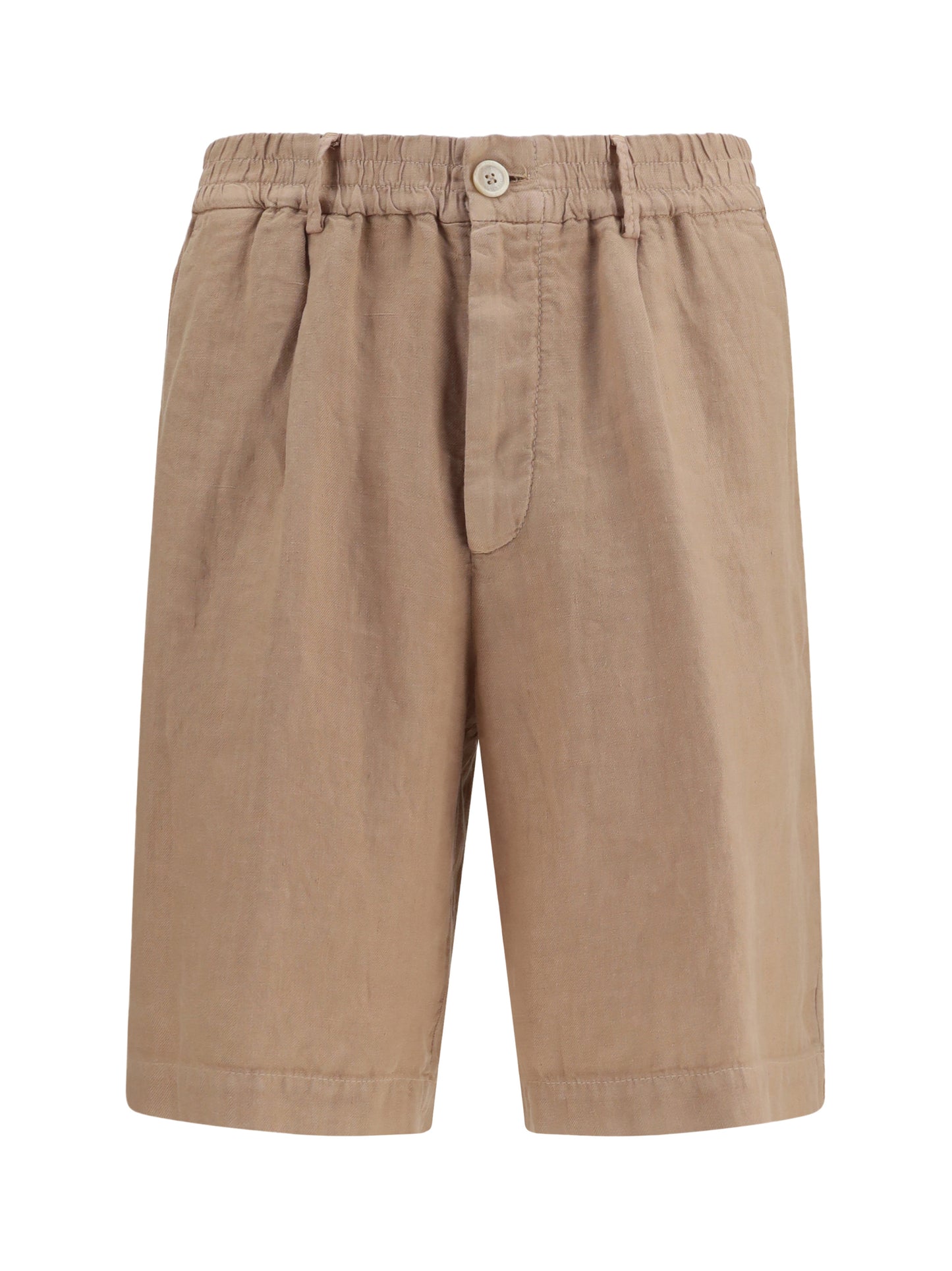 Brunello Cucinelli Men Lightweight Délavé Linen Shorts BRUNELLO CUCINELLI