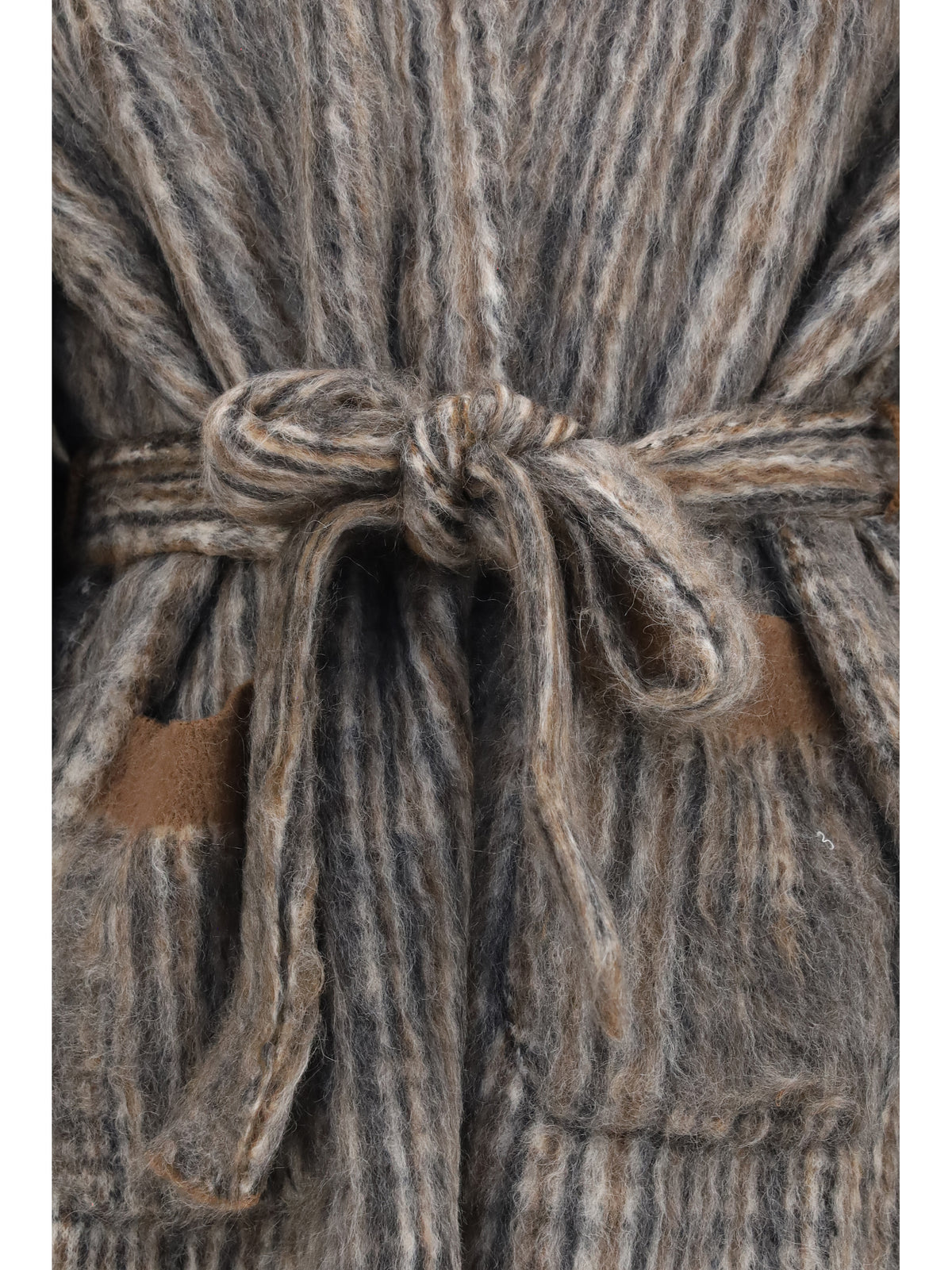 Brunello Cucinelli Women Prince Of Wales Double-Knit Mohair And Wool Coat With Scarf BRUNELLO CUCINELLI