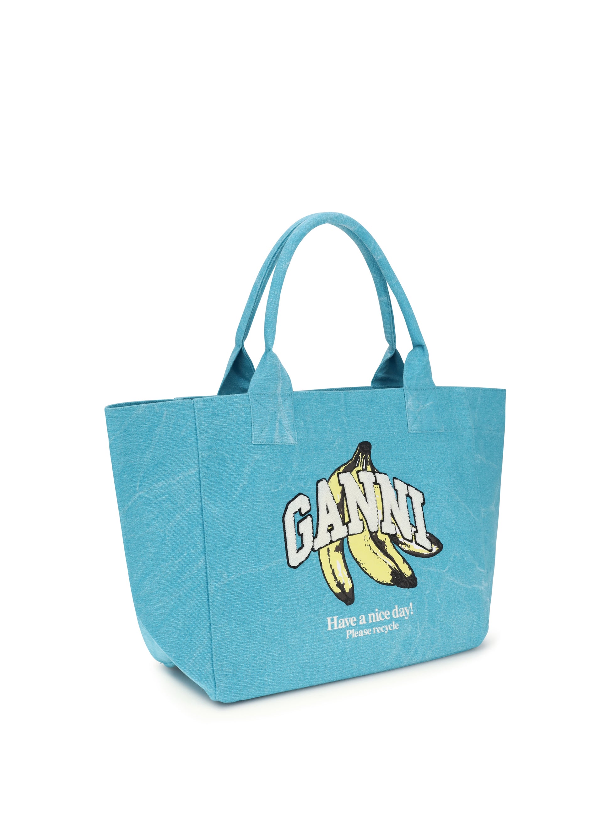 Ganni Women Medium Banana Print Tote Bag GANNI