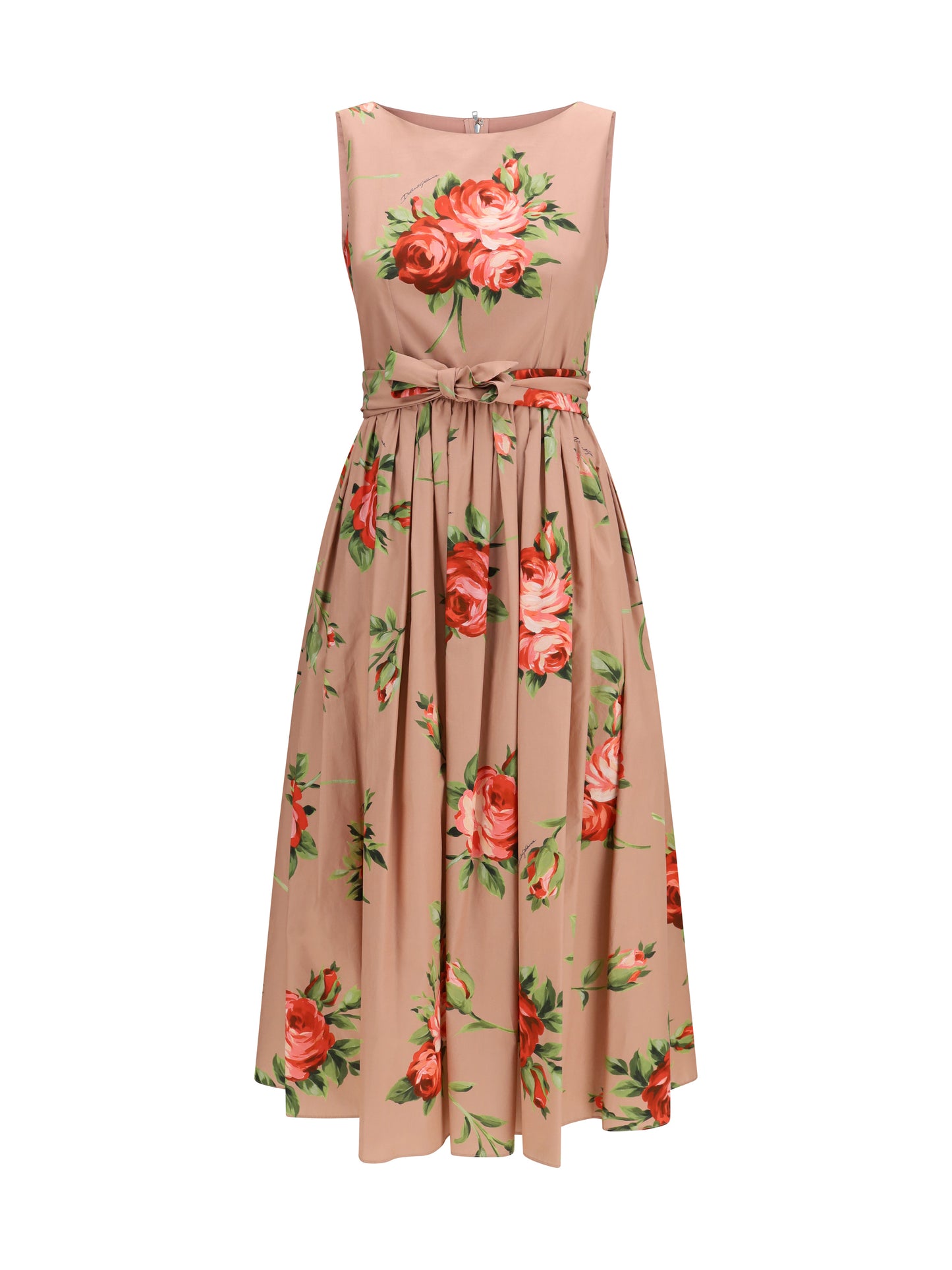 Dolce & Gabbana Women Cotton Dress With Rose Bouquet Print DOLCE & GABBANA