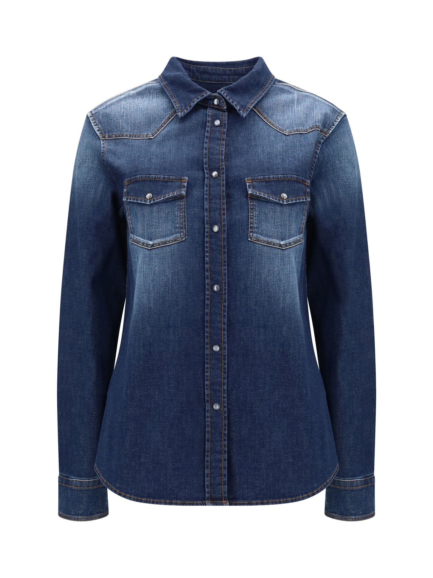 Jacob Cohen Women Lightweight Denim Western Long Sleeve Shirt JACOB COHEN