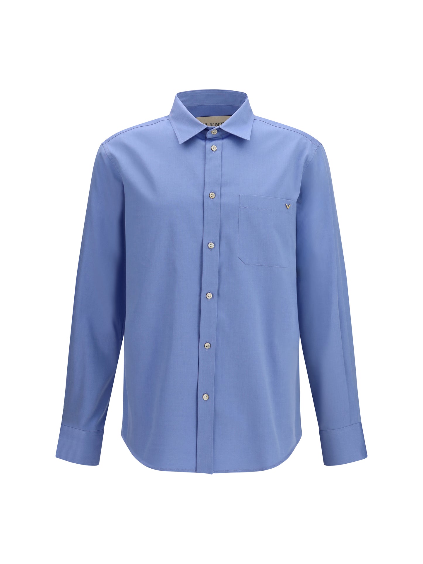 Valentino Men Lightweight Cotton Shirt With Vgold VALENTINO