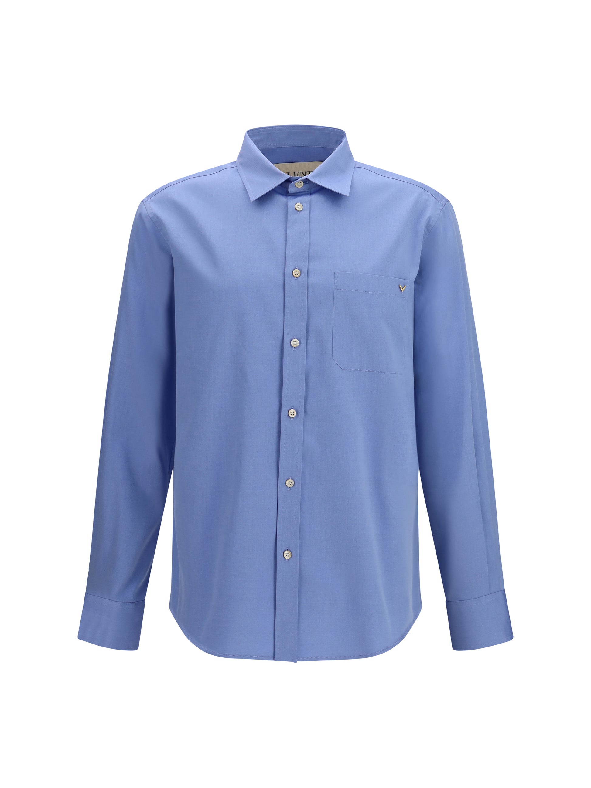 Valentino Men Lightweight Cotton Shirt With Vgold VALENTINO