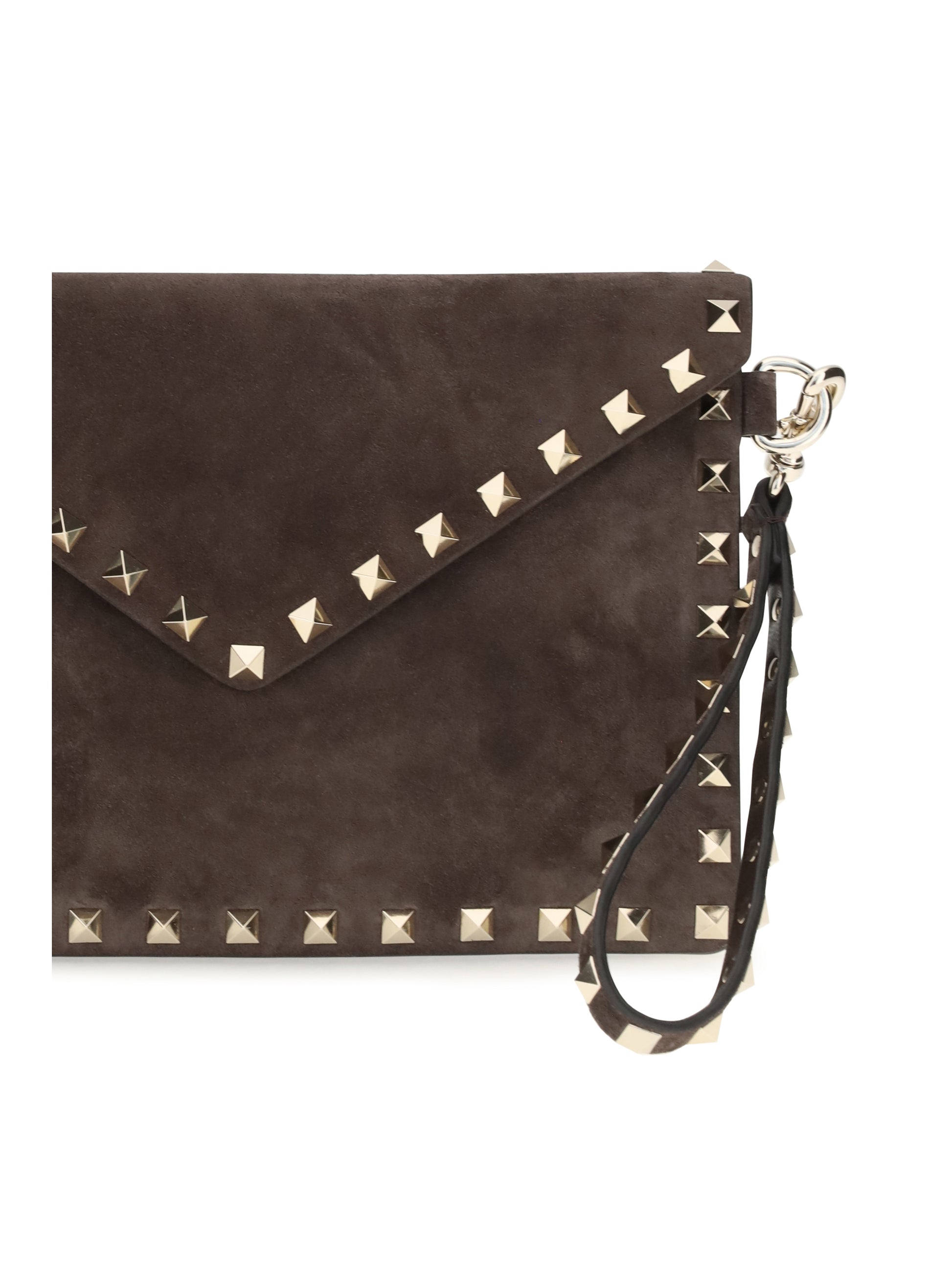 Valentino Garavani Women Medium Rockstud Clutch In Suede VALENTINO GARAVANI