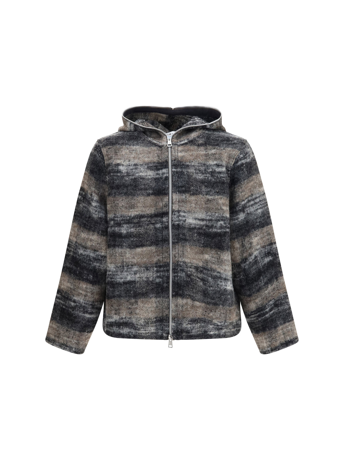Our Legacy Men Hooded Checked Knit Sweatshirt OUR LEGACY