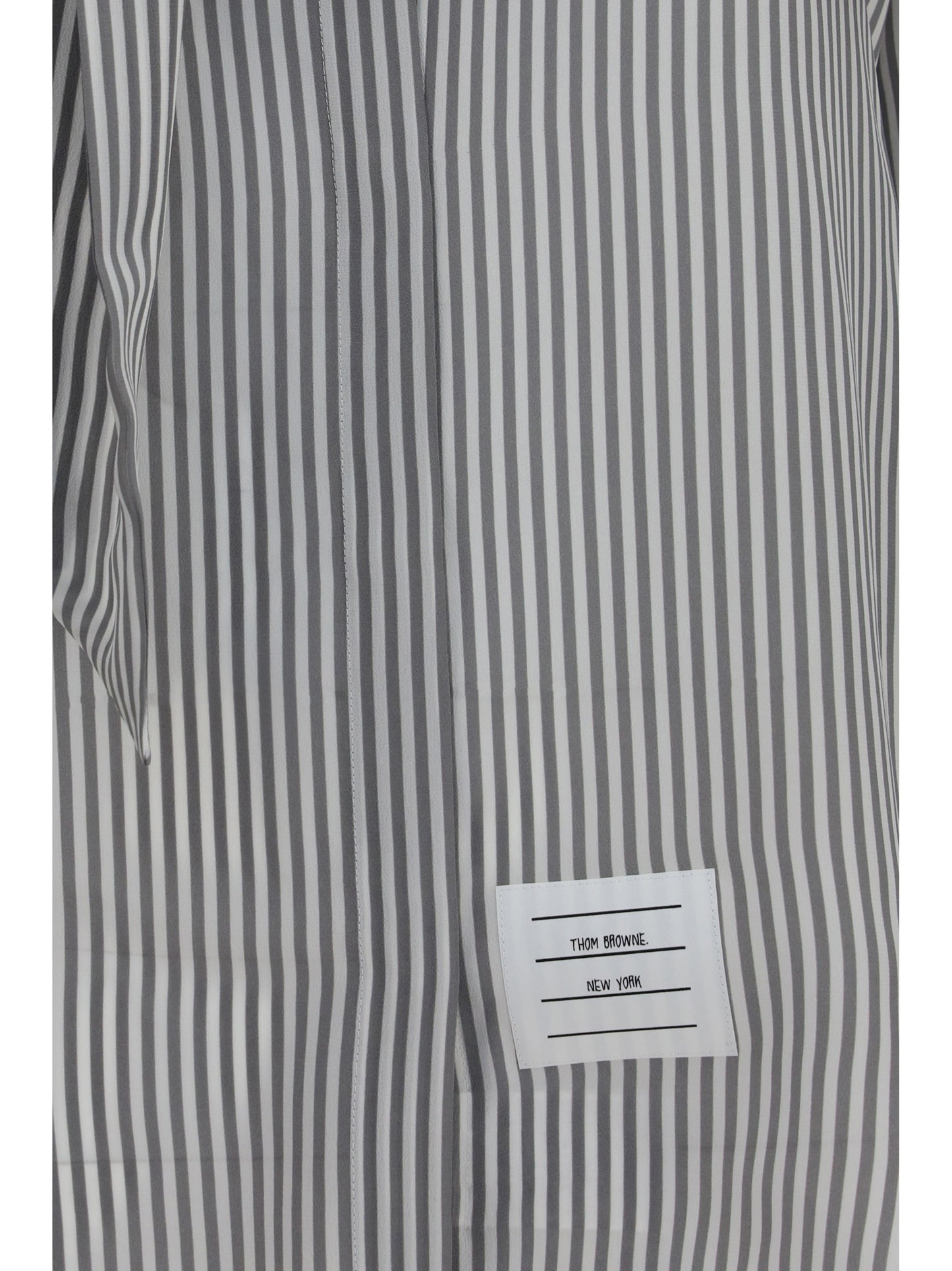 Thom Browne Women Striped Silk Shirt With Removable Collar THOM BROWNE