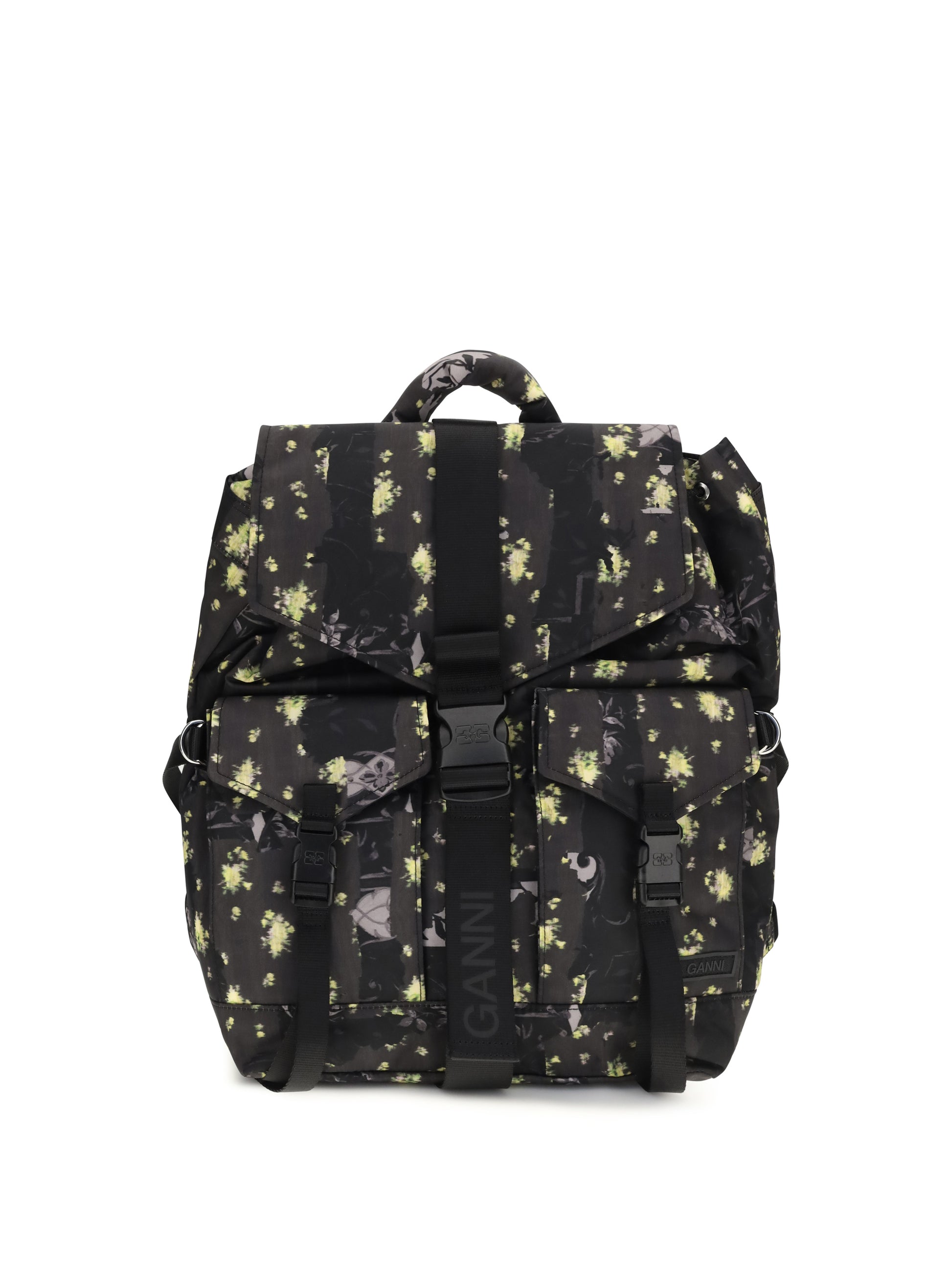 Ganni Women Re-Tech Nylon Print Backpack GANNI