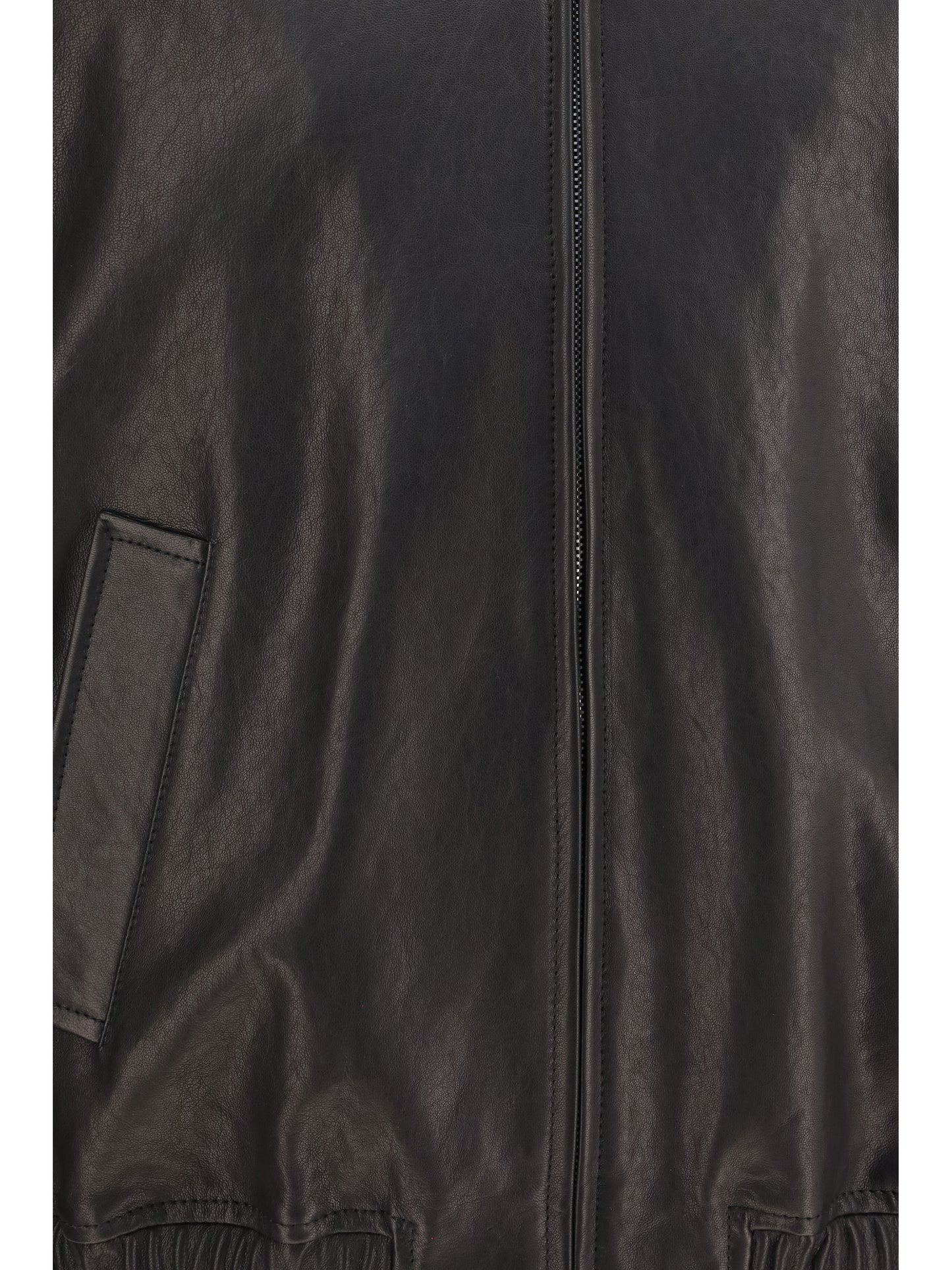 Valentino Men Leather Zip Jacket VALENTINO