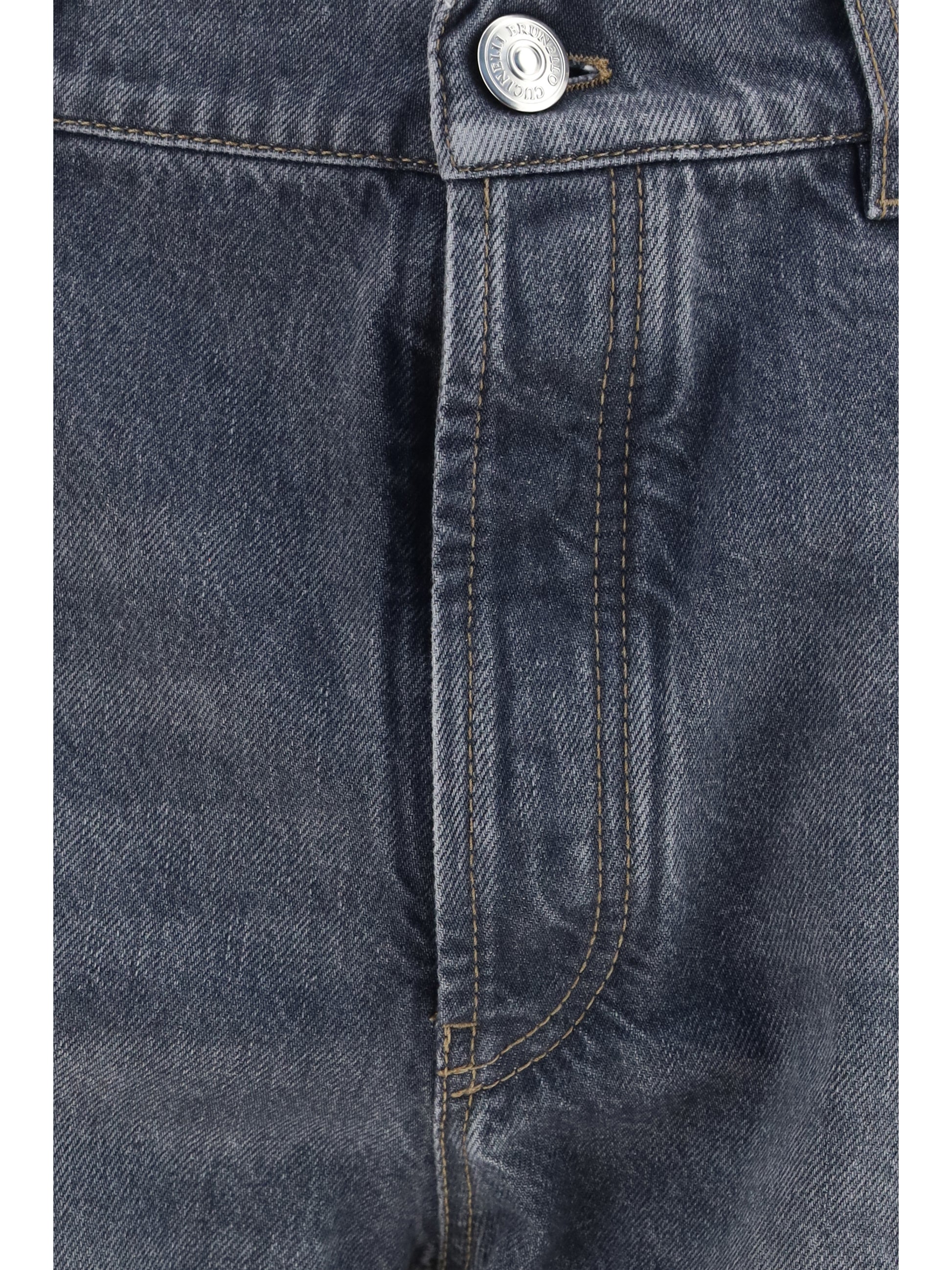 Brunello Cucinelli Men Straight-Leg Turn-Up Jeans BRUNELLO CUCINELLI