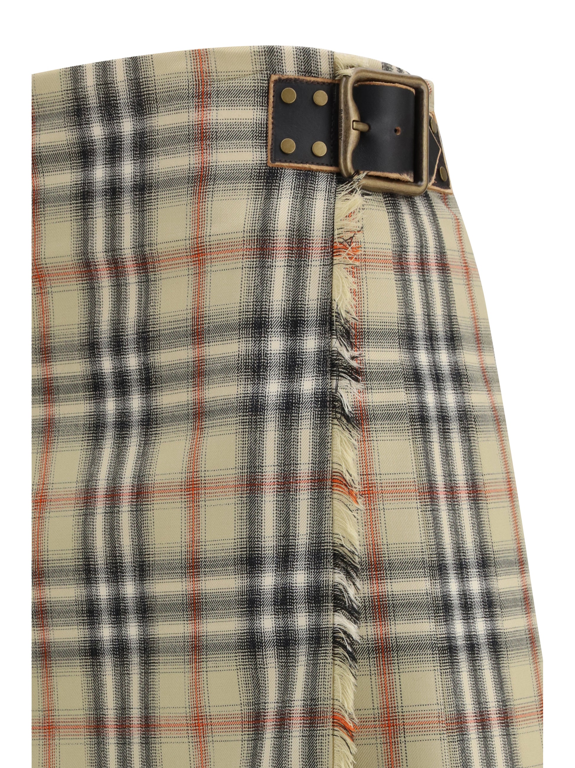 Burberry Women Check Wool Mini Skirt BURBERRY