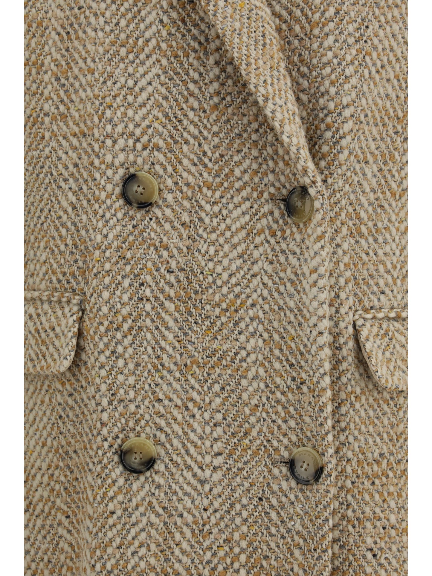 Marant Etoile Women Pilda Herringbone Wool-Blend Coat ISABEL MARANT ETOILE