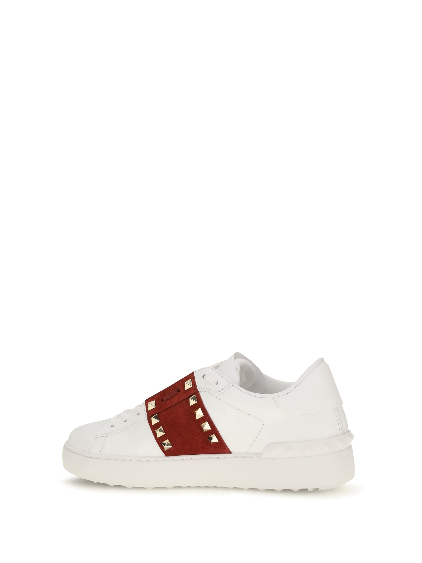 Valentino Garavani Women Rockstud Untitled Sneakers With Suede Band VALENTINO GARAVANI