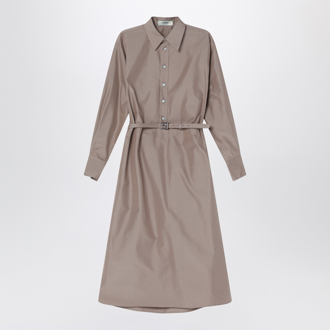Fendi Barley Cotton And Silk Chemisier Dress Women FENDI
