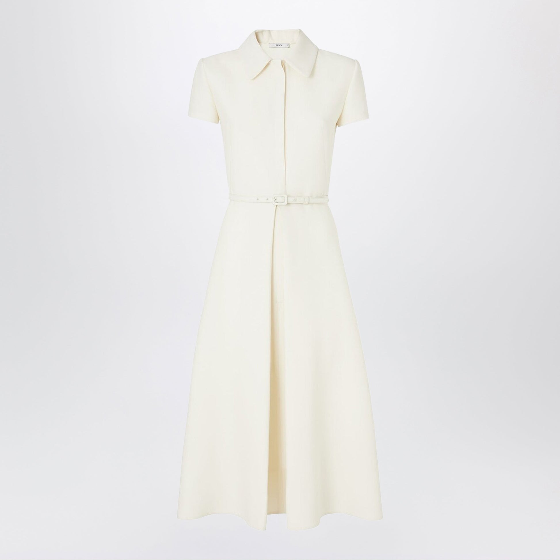 Fendi Ivory Wool And Silk Dress Women FENDI