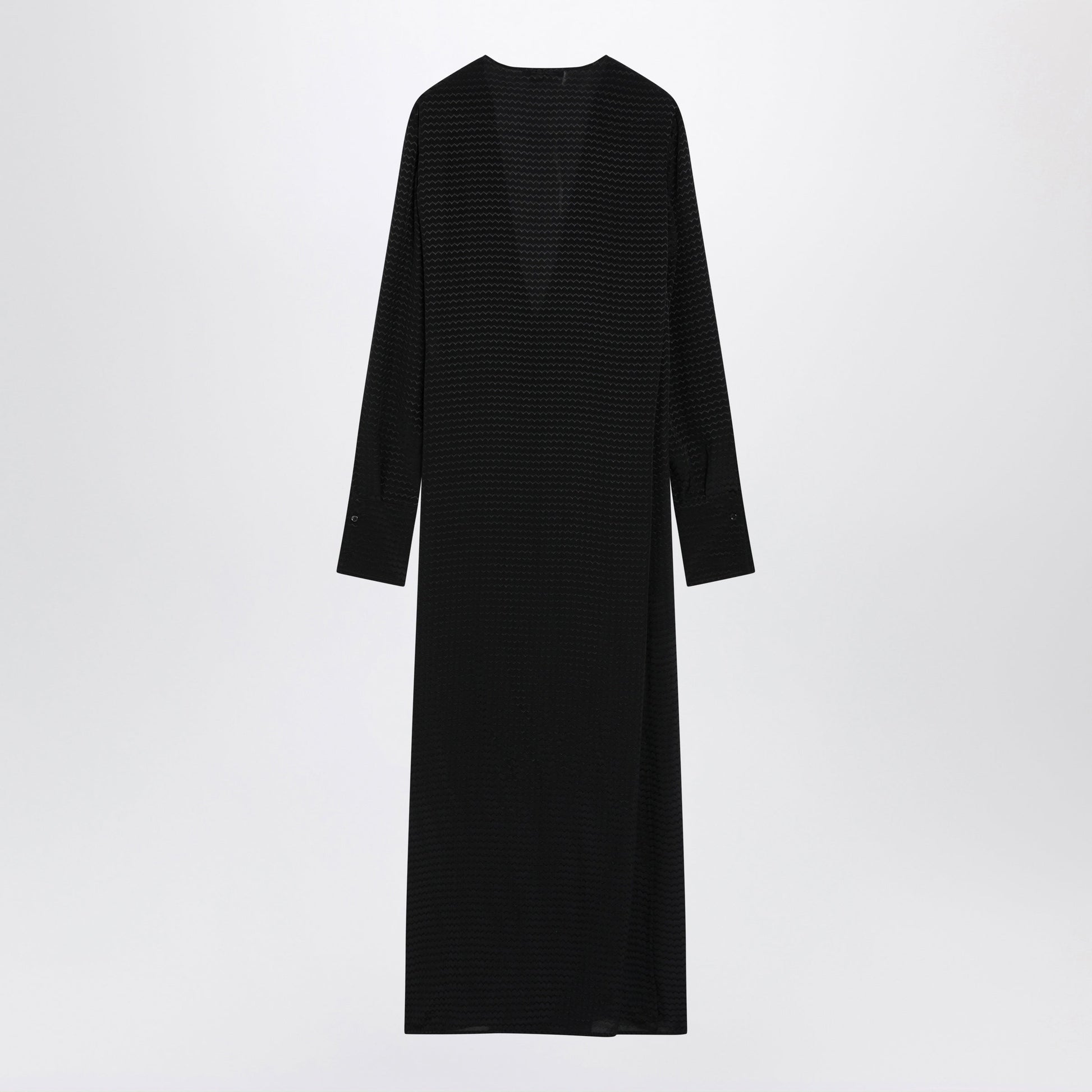 Fendi Black Jacquard Silk Long Dress Women FENDI