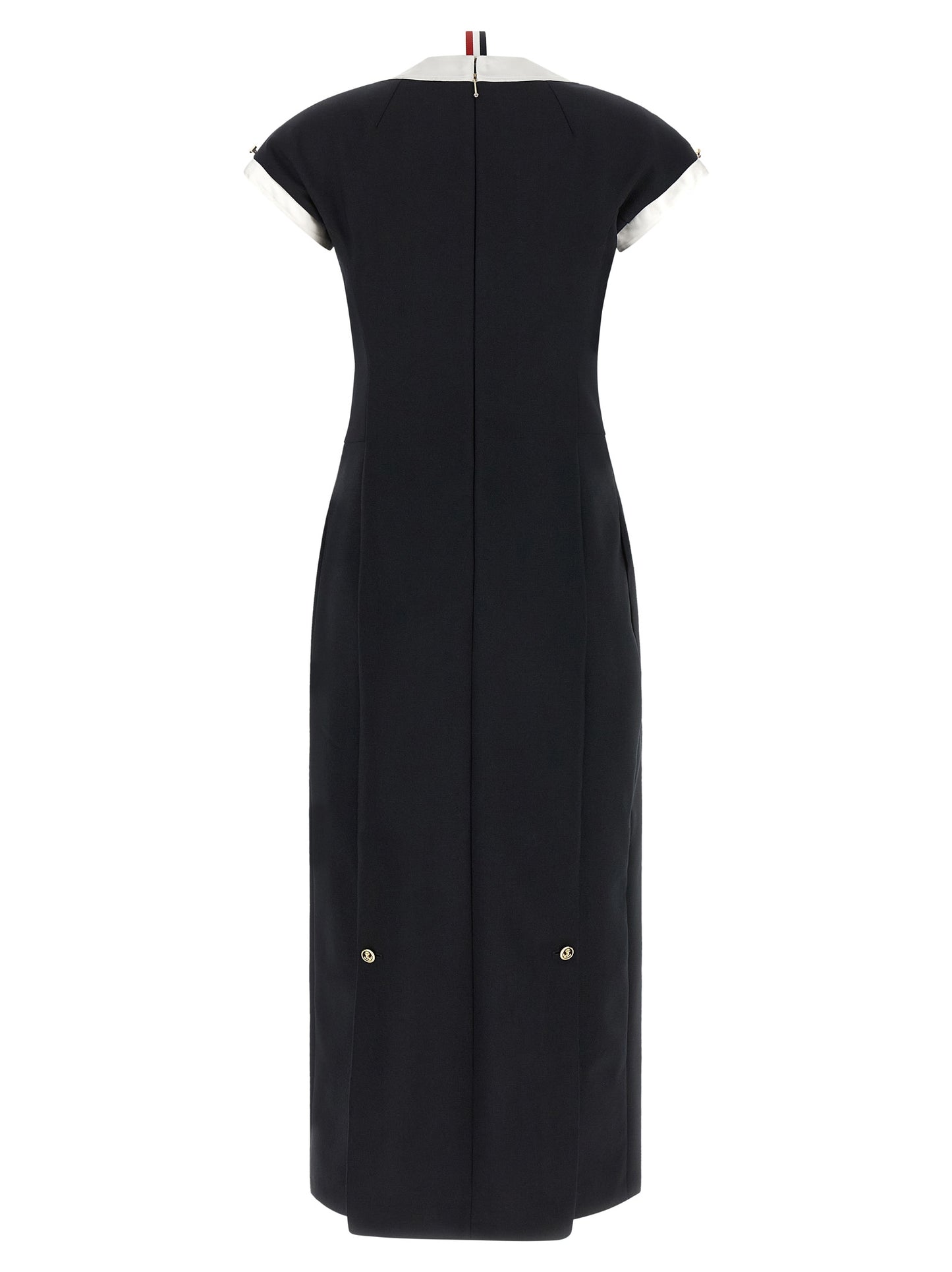 Thom Browne Women Polo Dress With Intarsia And Rwb Detail THOM BROWNE