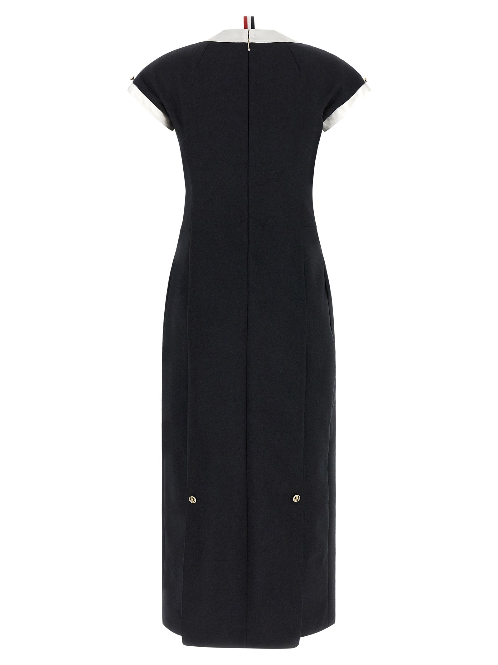 Thom Browne Women Polo Dress With Intarsia And Rwb Detail THOM BROWNE
