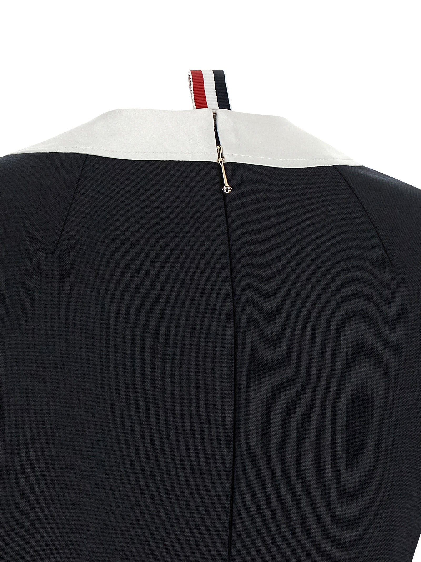 Thom Browne Women Polo Dress With Intarsia And Rwb Detail THOM BROWNE