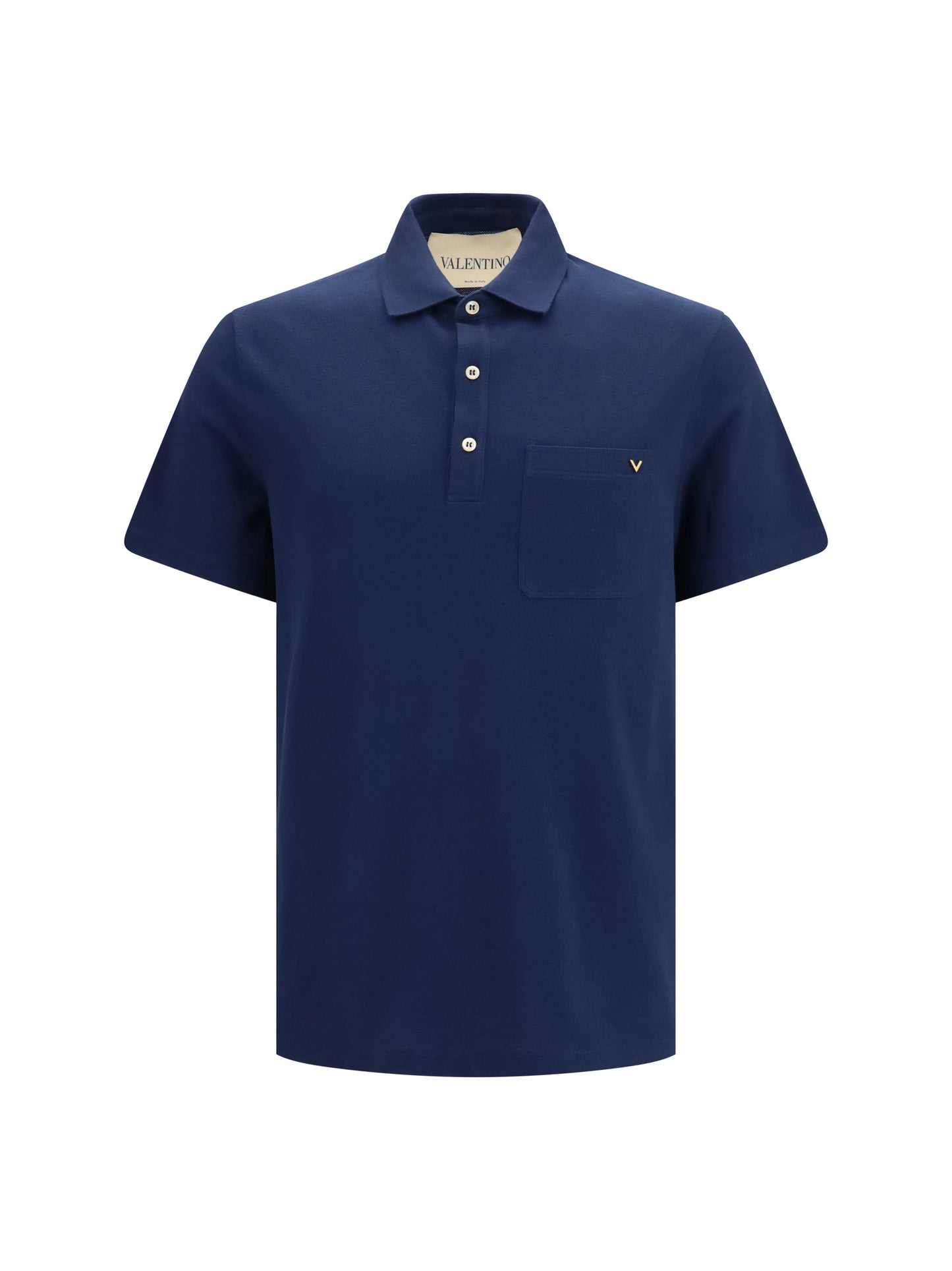 Valentino Men Cotton Piqué Polo With Vlogo VALENTINO