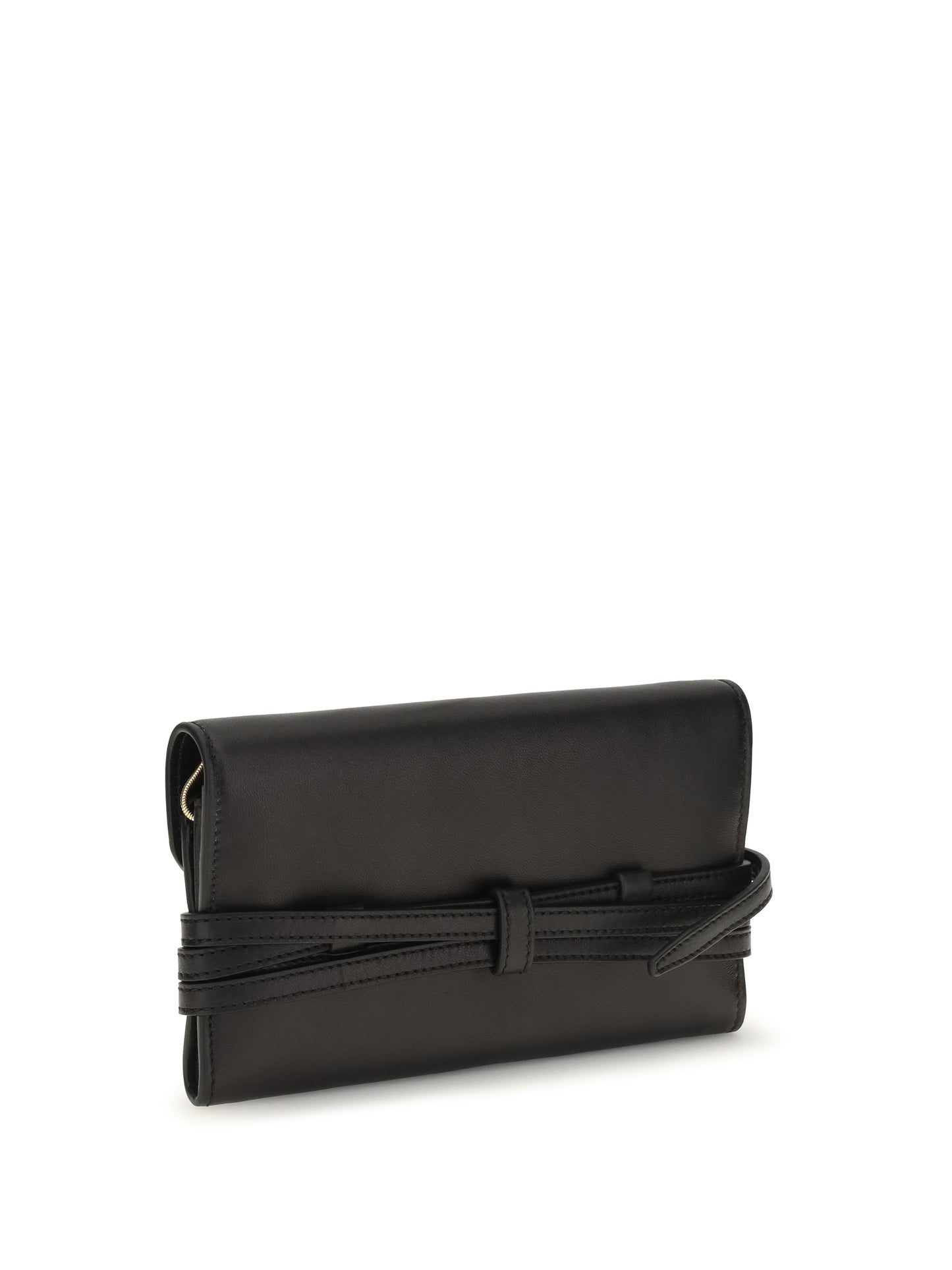 Moschino Women Leather Wallet With Buckle Detail MOSCHINO