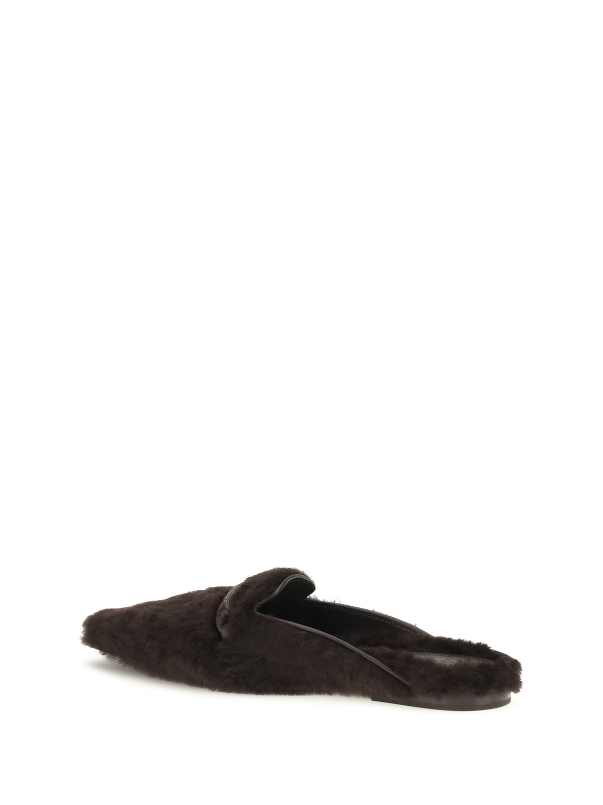 Brunello Cucinelli Women Shearling Ballerinas With Precious Bar BRUNELLO CUCINELLI