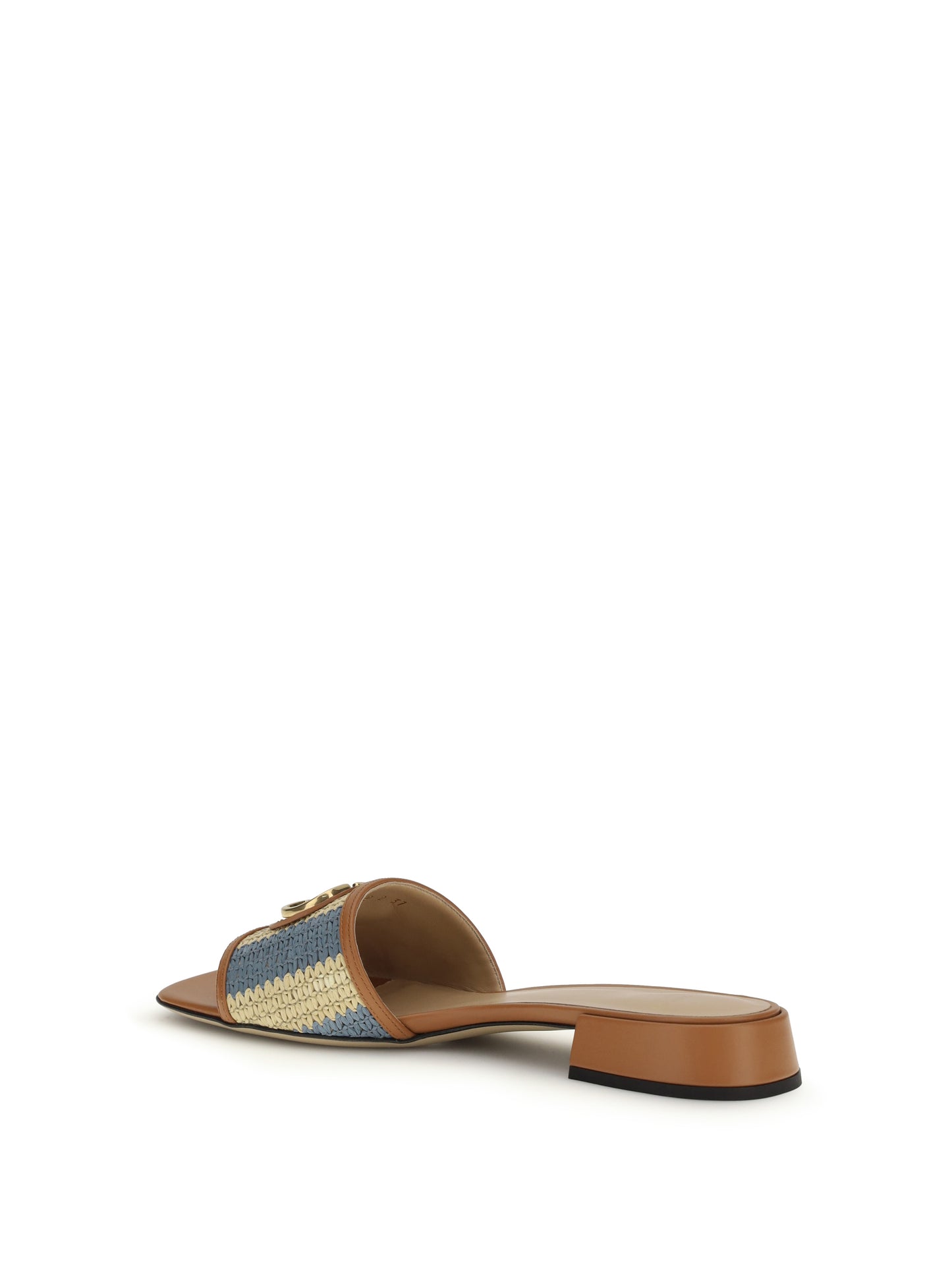 Valentino Garavani Women Vlogo Signature Raffia Slide Sandals VALENTINO GARAVANI