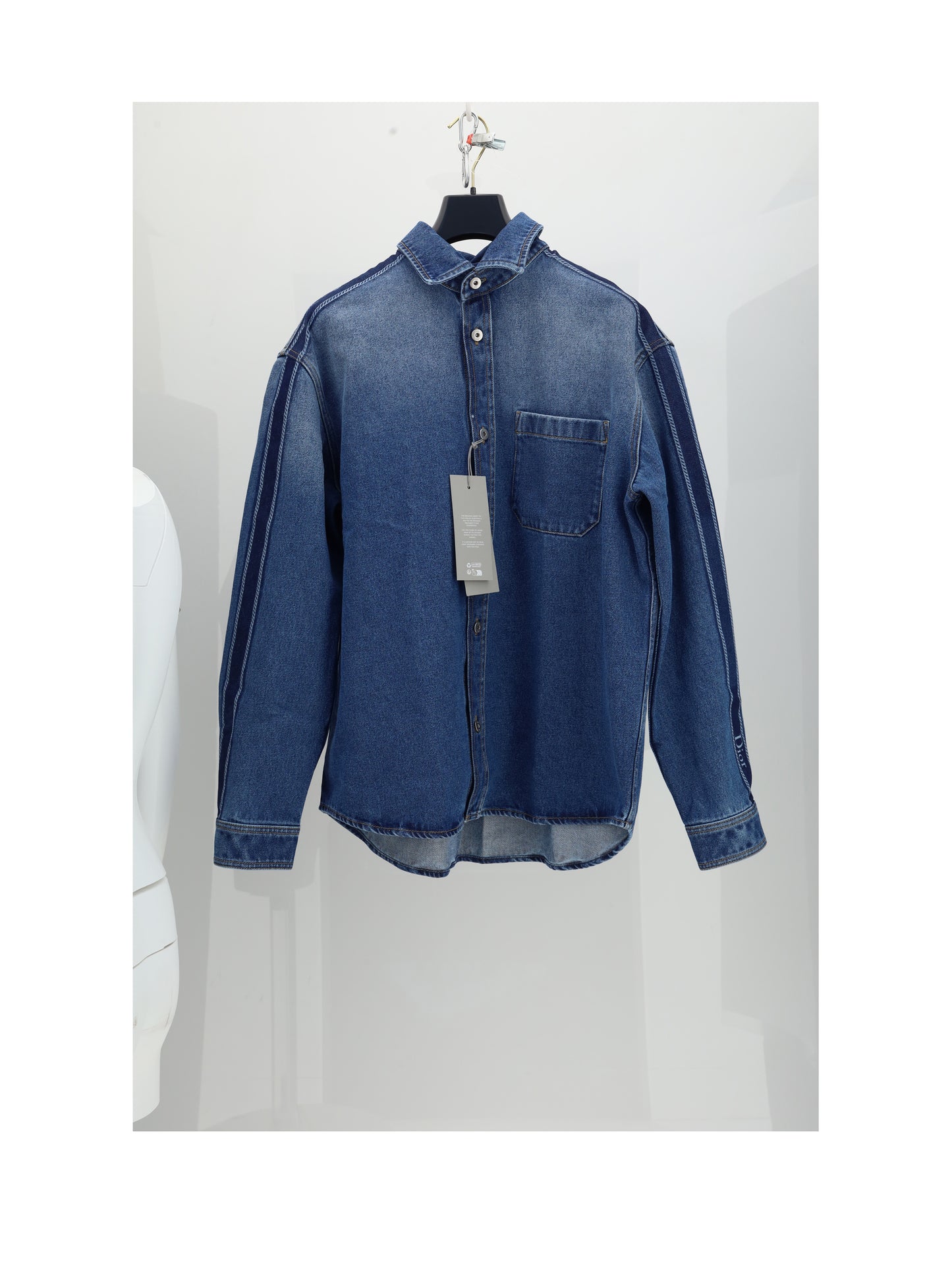 Dior Homme Men Jacket Denim Stampa Laser Laterale CHRISTIAN DIOR
