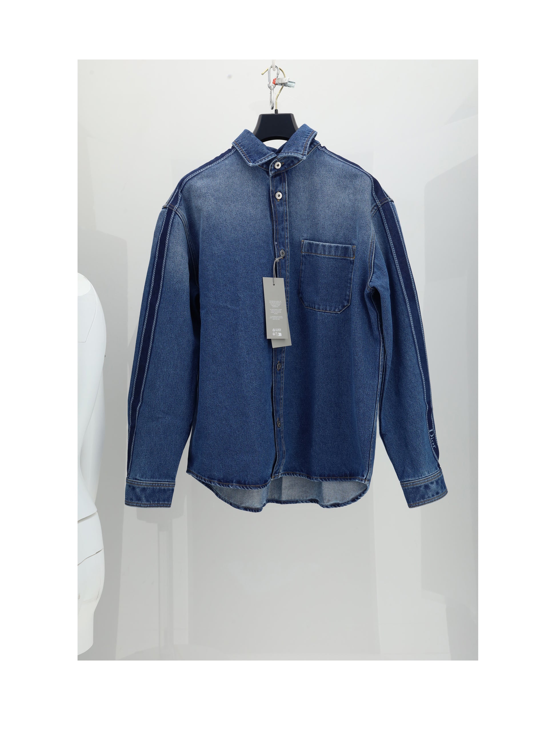 Dior Homme Men Jacket Denim Stampa Laser Laterale CHRISTIAN DIOR