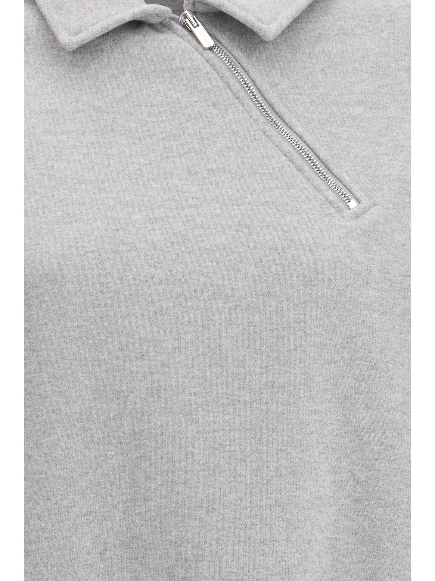 Miu Miu Women Sweatshirt With Oblique Zip Closure MIU MIU