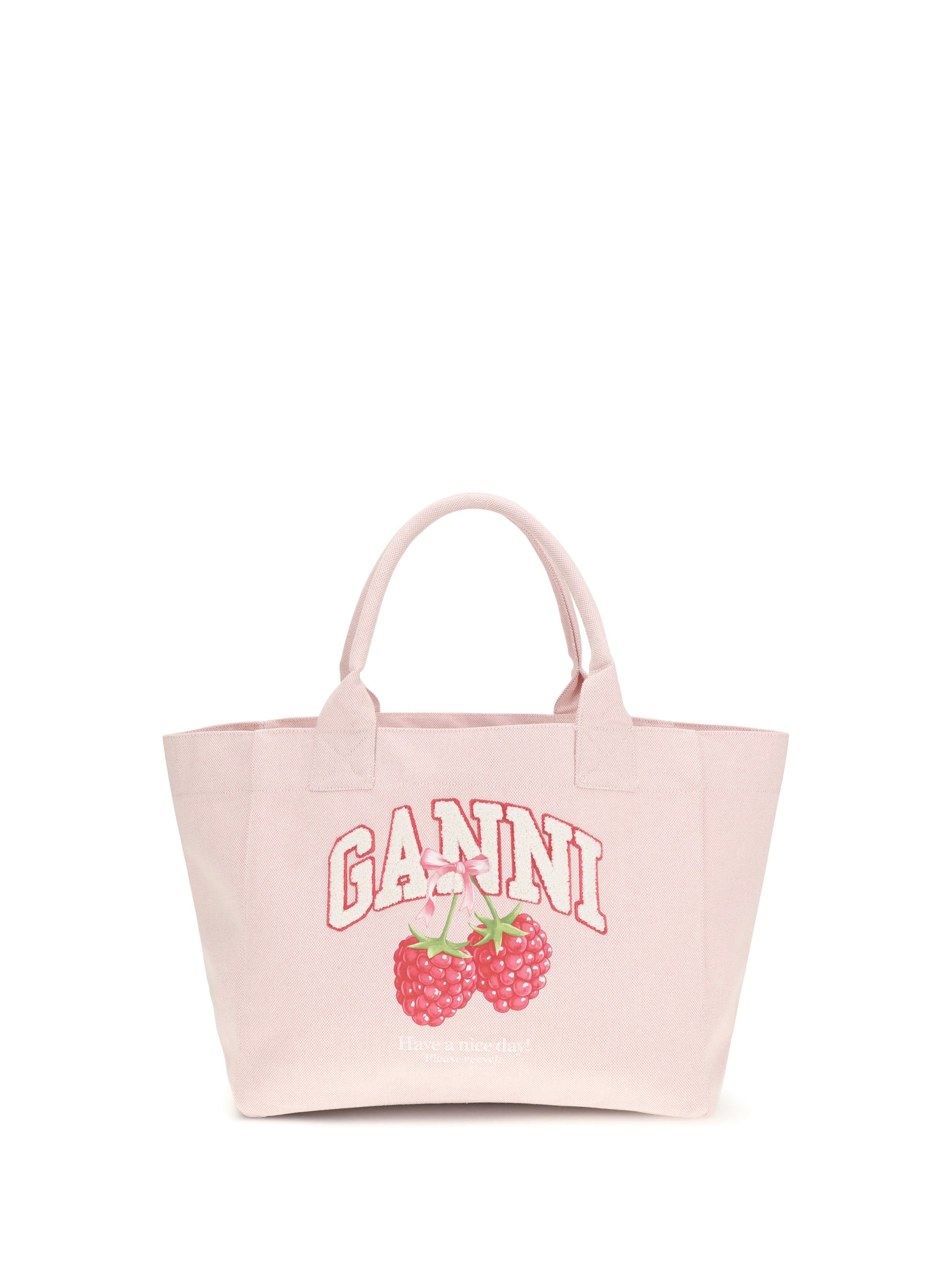 Ganni Women Raspberry Logo Shopper GANNI