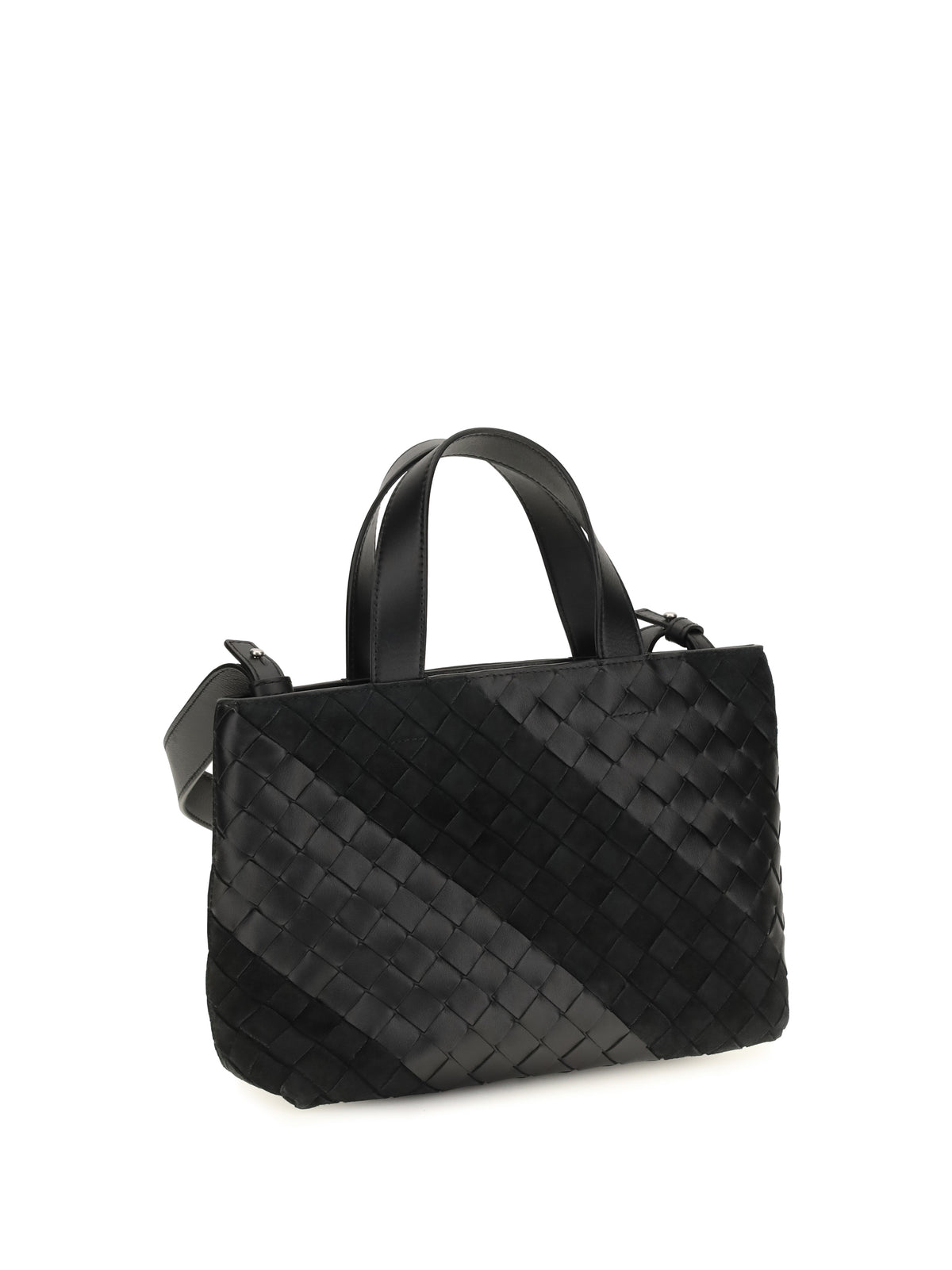 Bottega Veneta Men Intrecciato Handbag With Suede Stripes BOTTEGA VENETA
