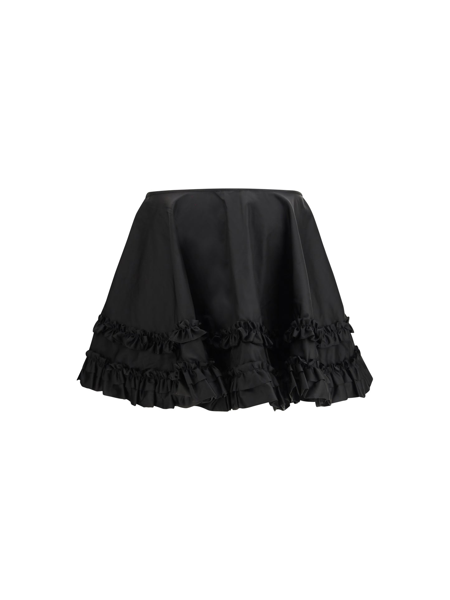 Ganni Women Duchesse Nylon Mini Frill Skirt GANNI