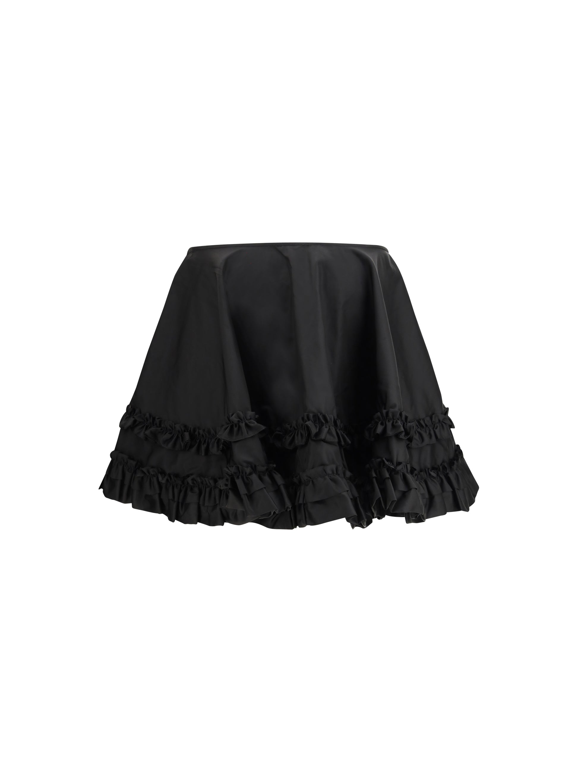 Ganni Women Duchesse Nylon Mini Frill Skirt GANNI