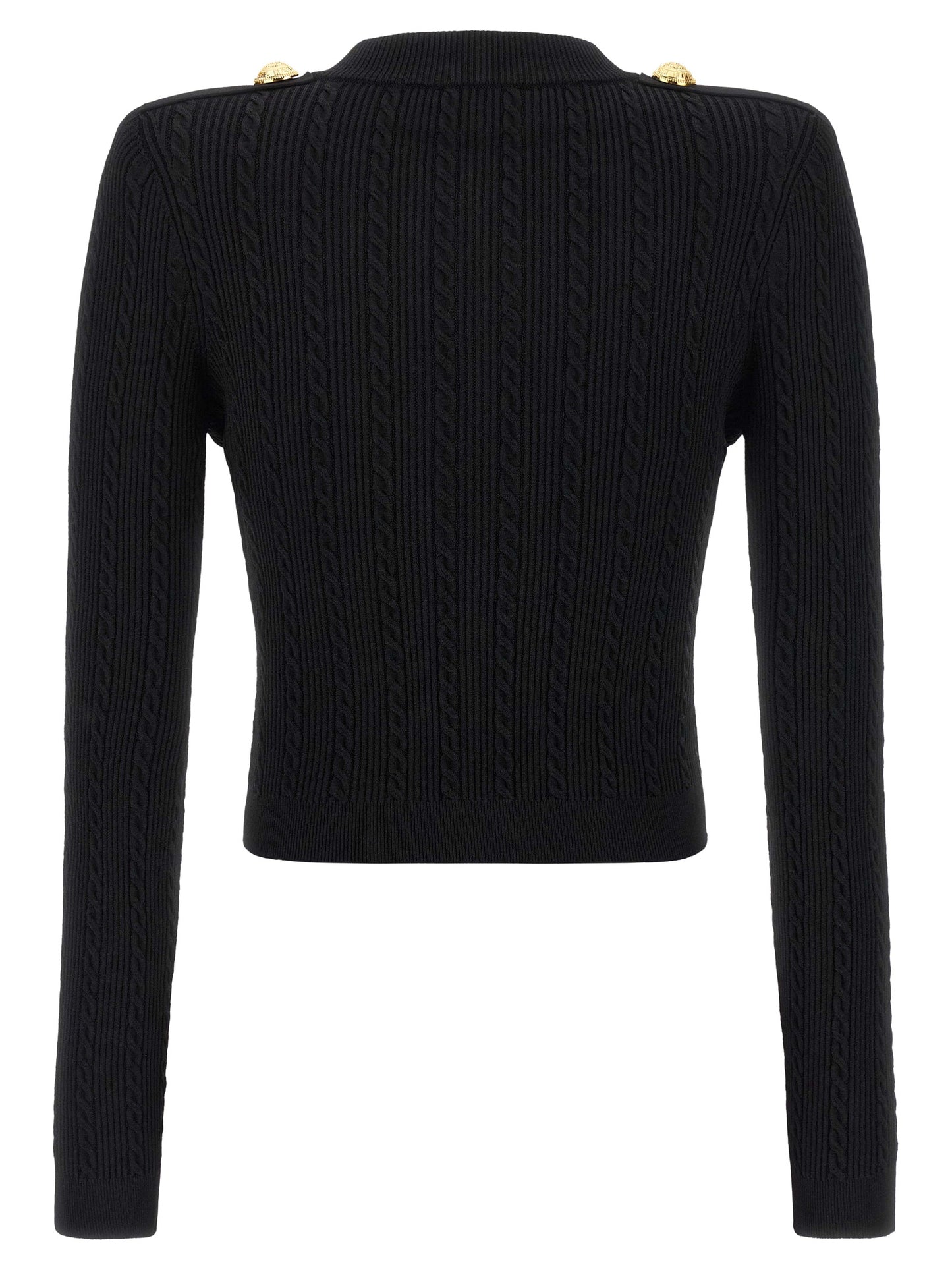 Balmain Women Twisted Knit Cardigan BALMAIN
