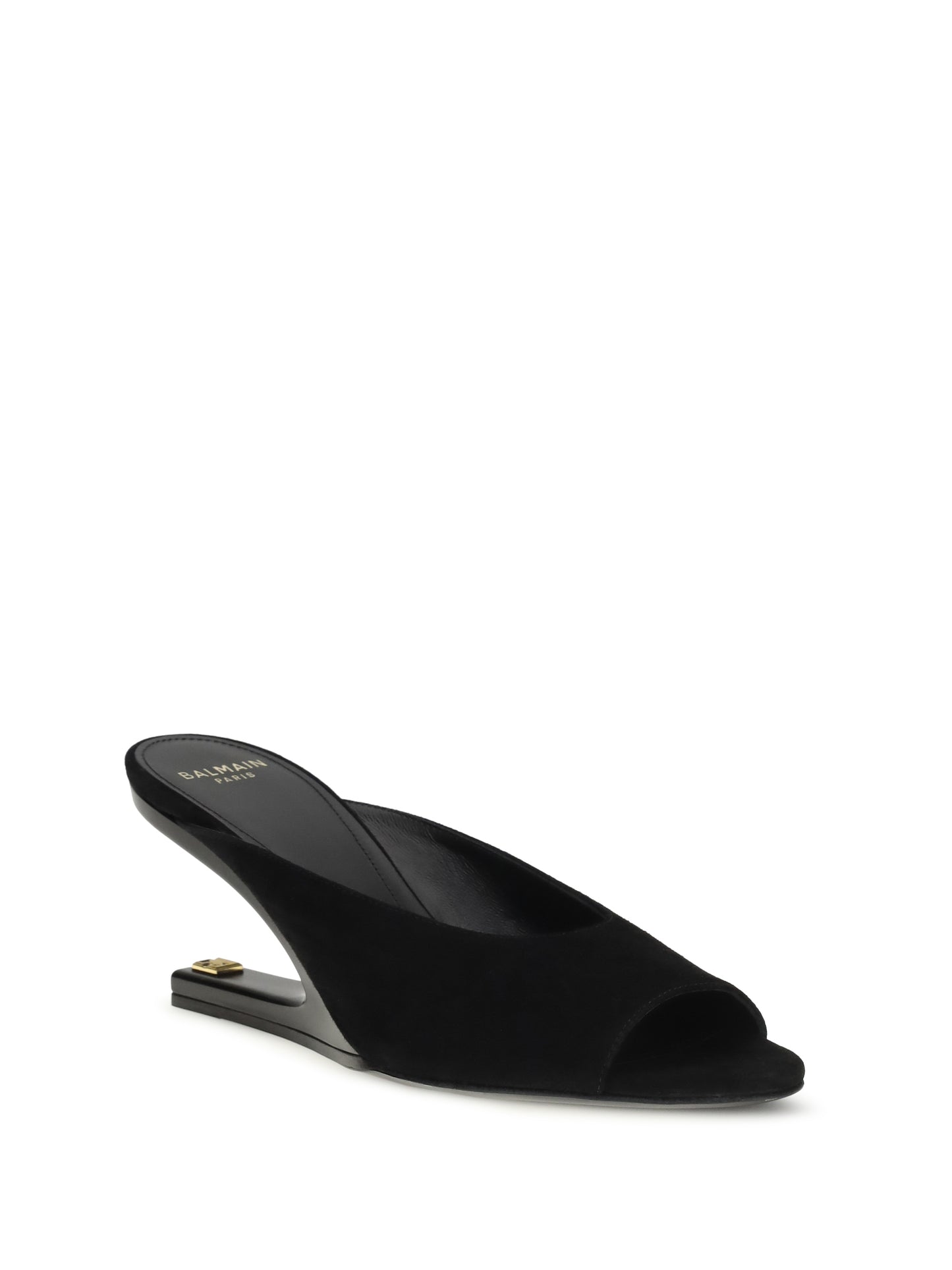 Balmain Women Suede Open-Toe Mules BALMAIN