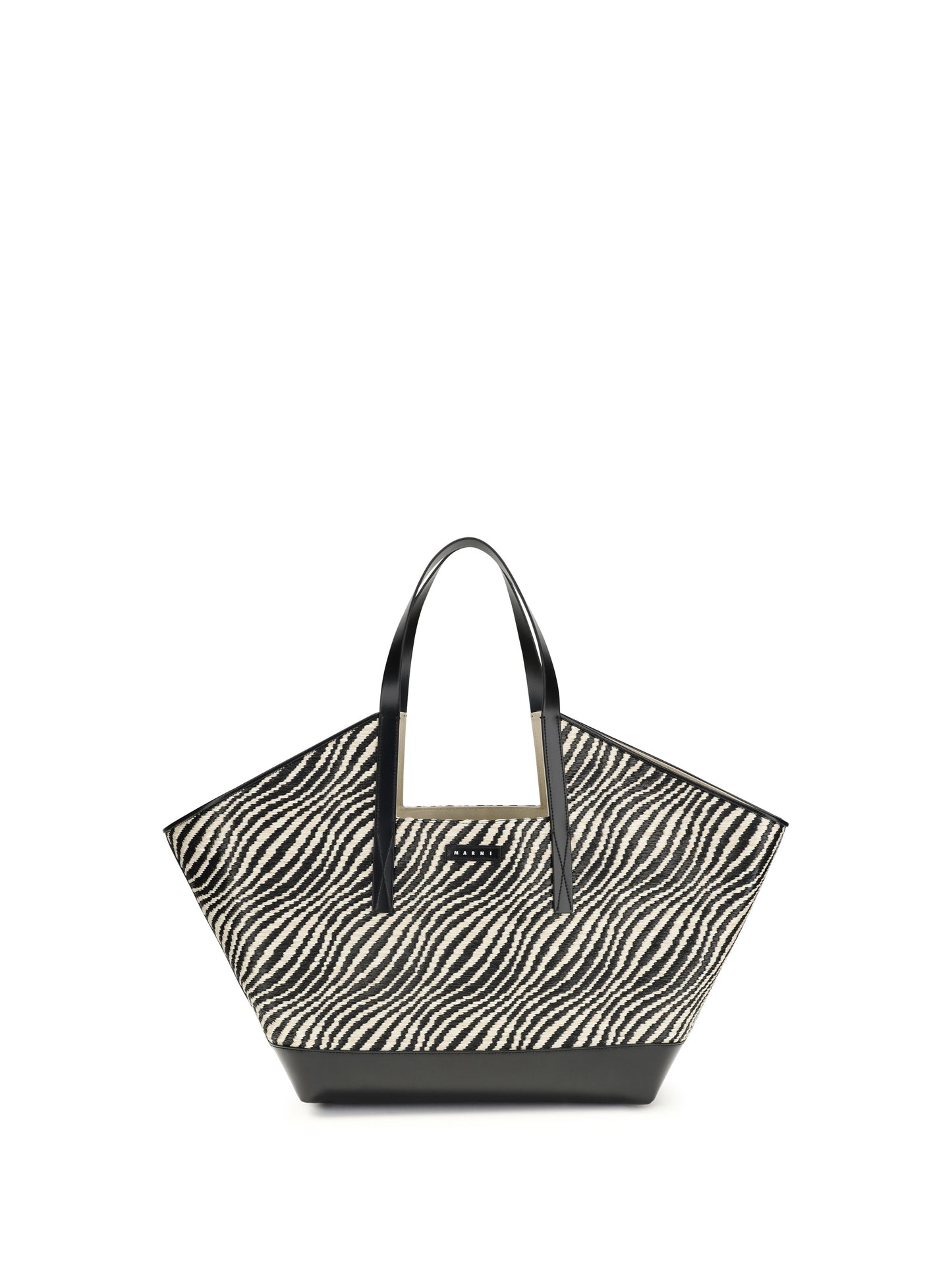 Marni Women Raffia Effect Fabric Tote Bag MARNI