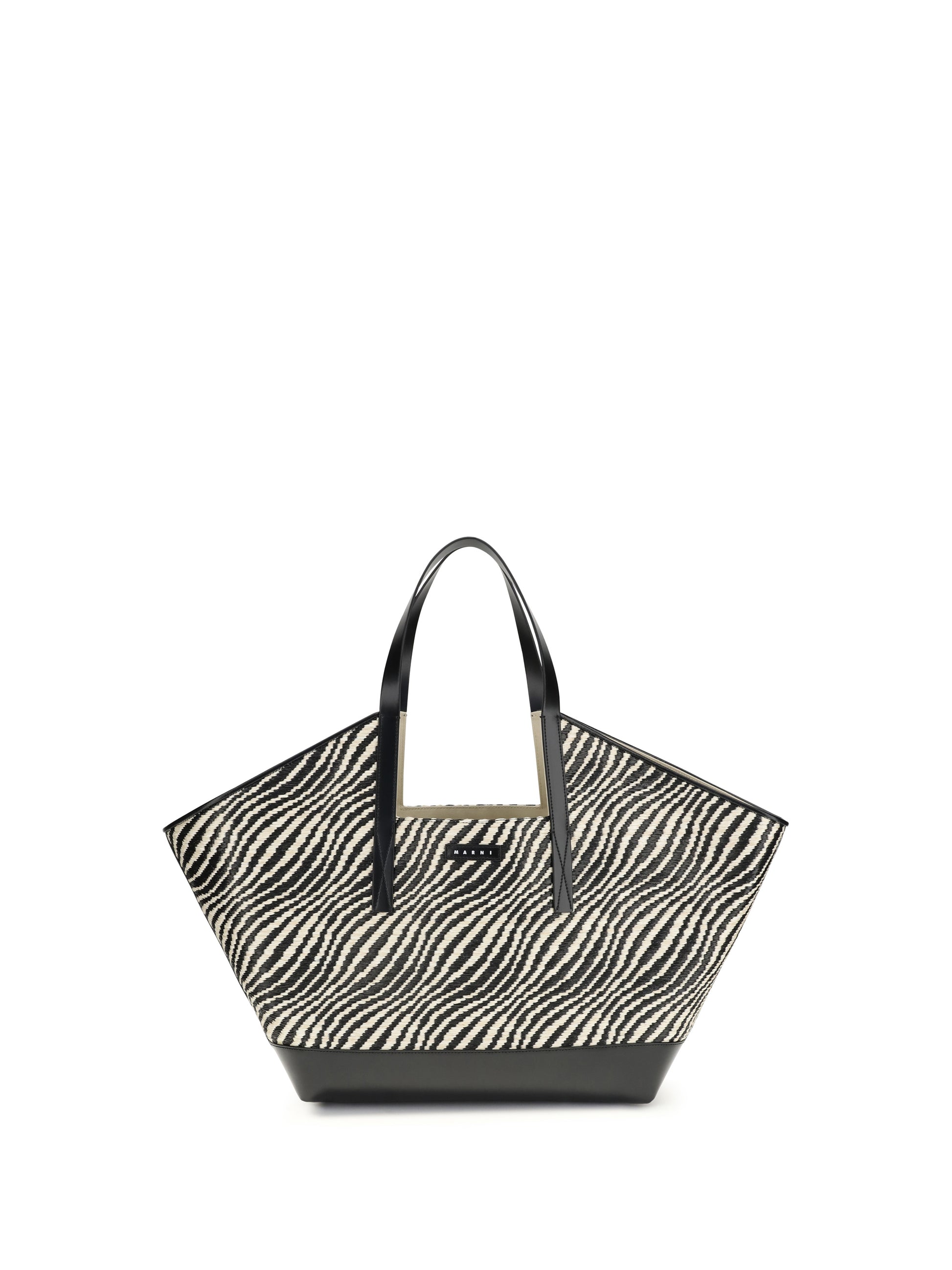 Marni Women Raffia Effect Fabric Tote Bag MARNI