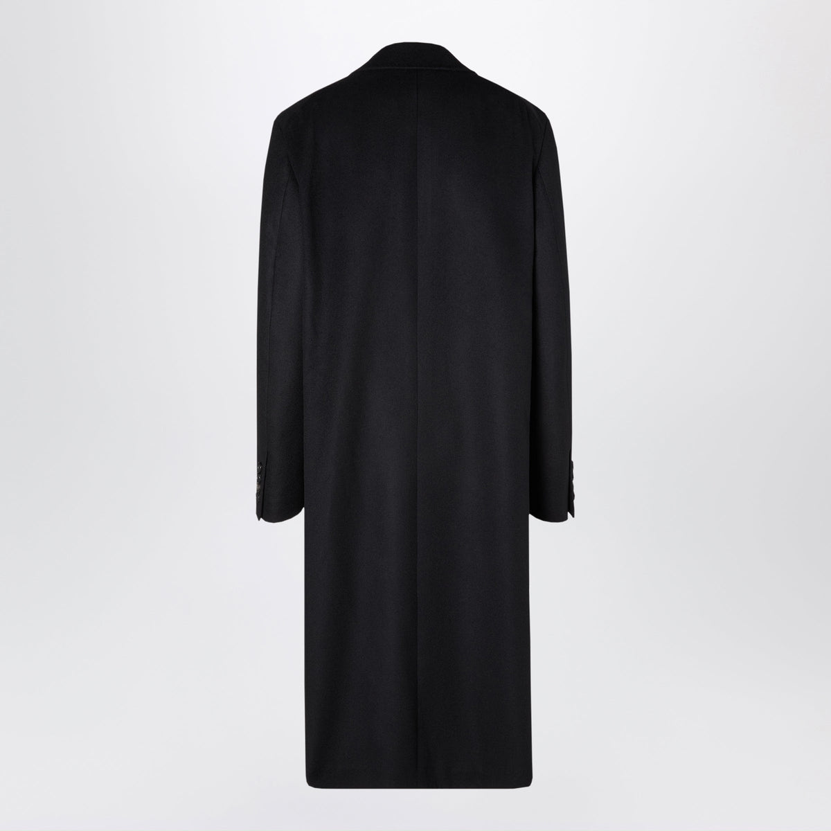 Fendi Black Single-Breasted Midi Coat In Cashmere Women FENDI