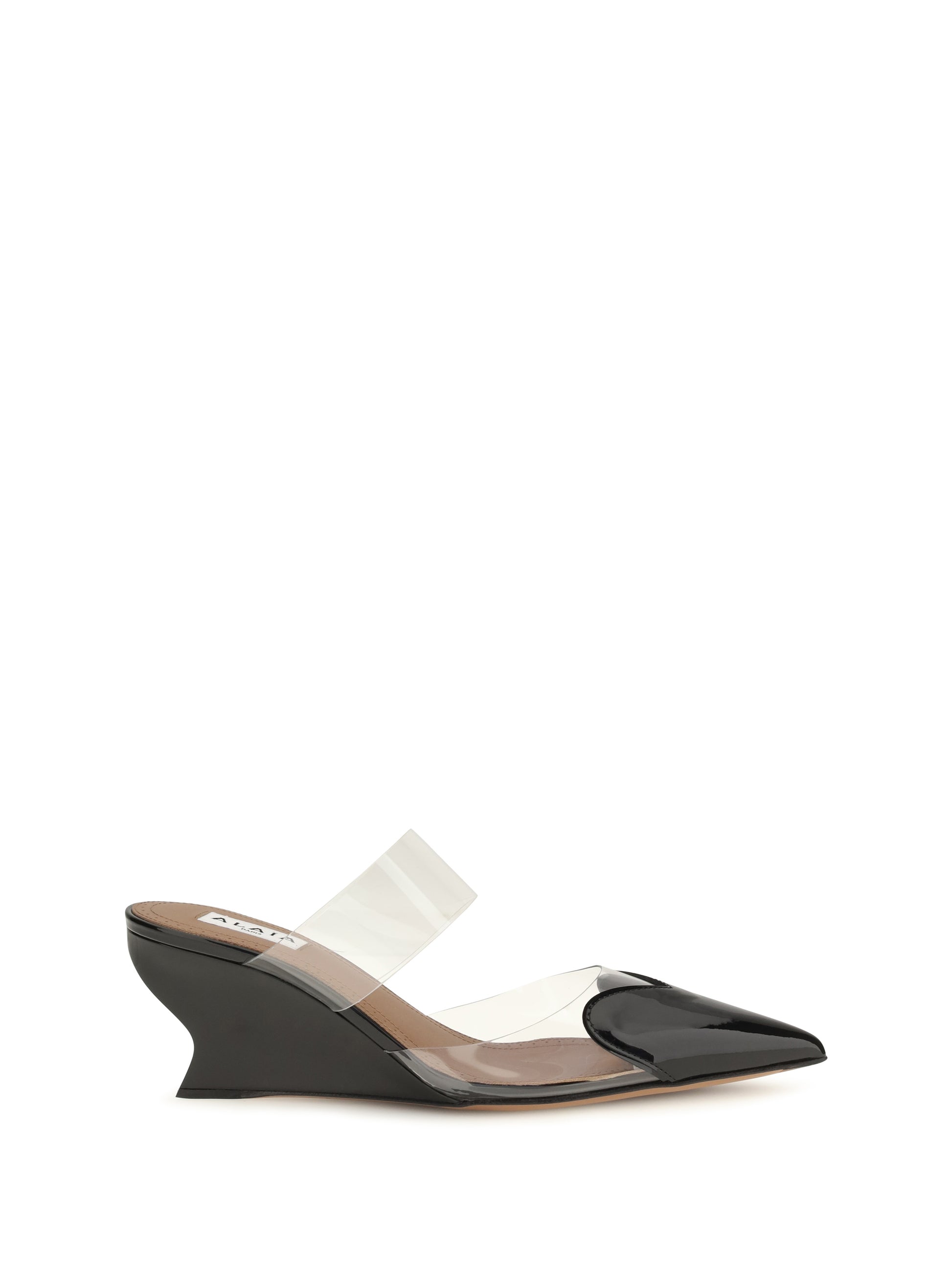 Alaïa Women Le Coeur Patent Leather Mules ALAIA