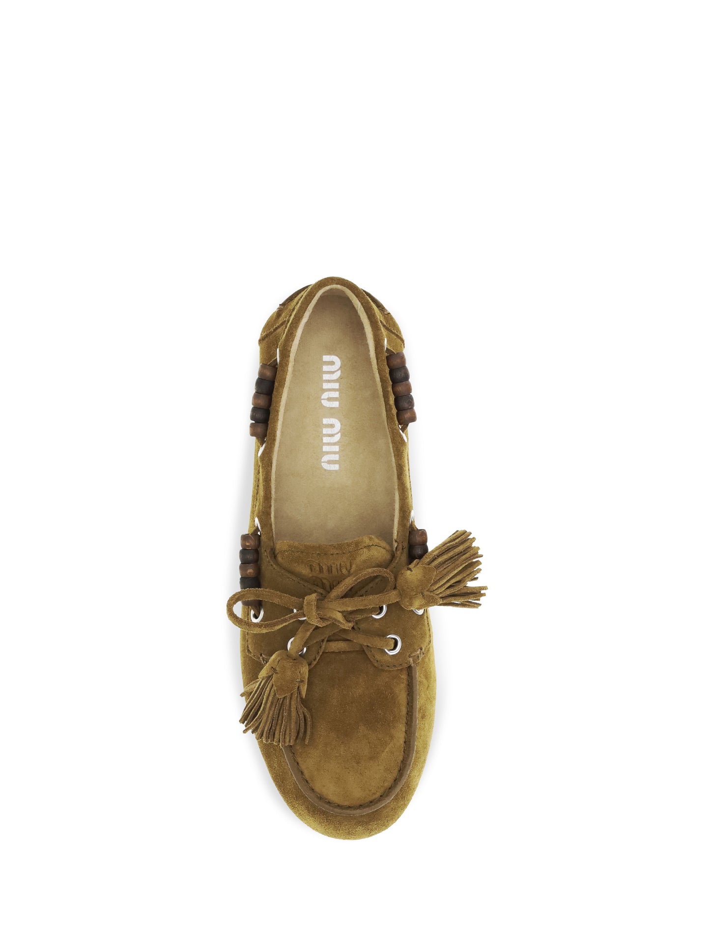 Miu Miu Women Boat Suede Loafers MIU MIU