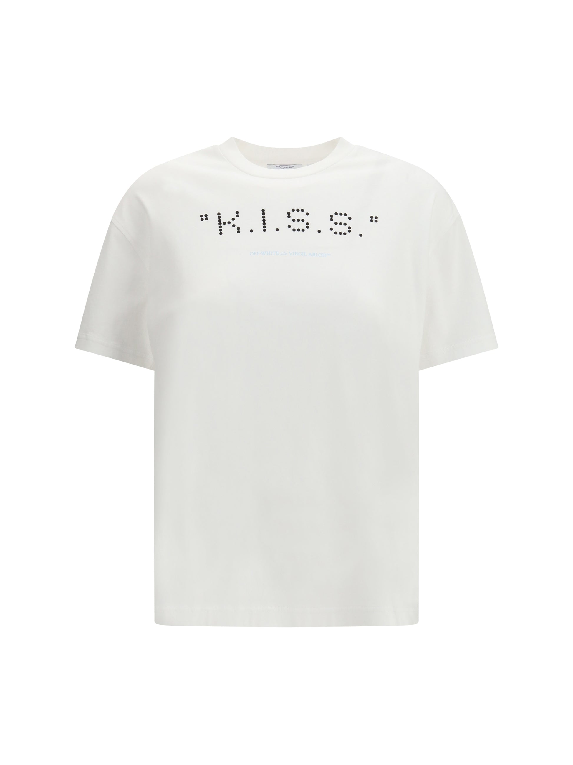 Off-White Women Kiss Quote T-Shirt OFF-WHITE
