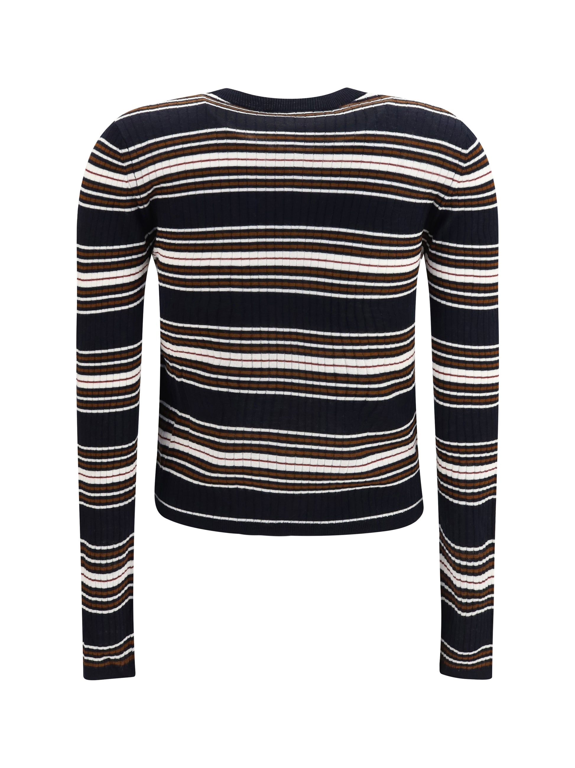 Max Mara Studio Women Striped Silk And Wool Cardigan MAX MARA STUDIO