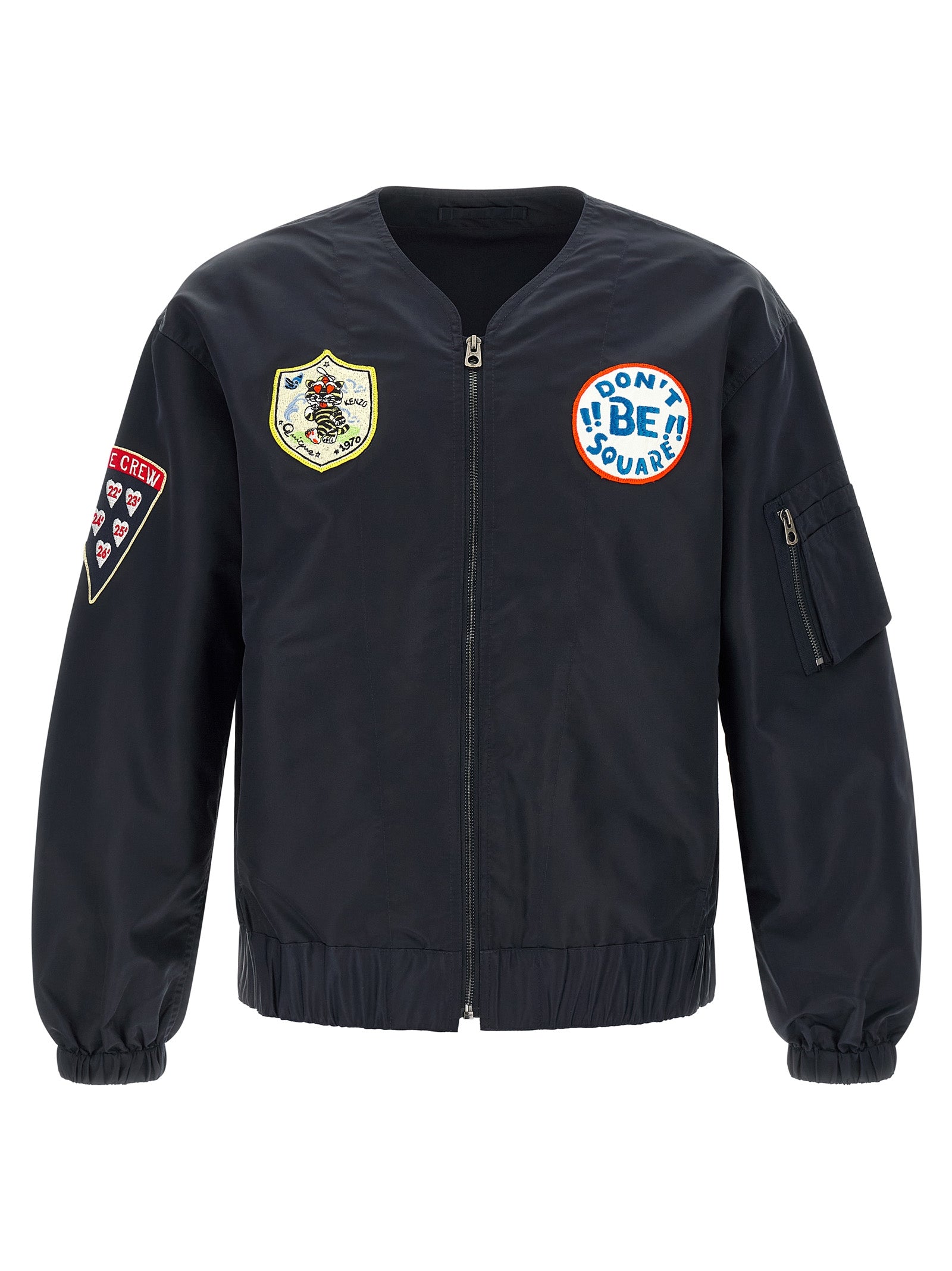 Kenzo Men 'Badges Collarless' Bomber Jacket KENZO