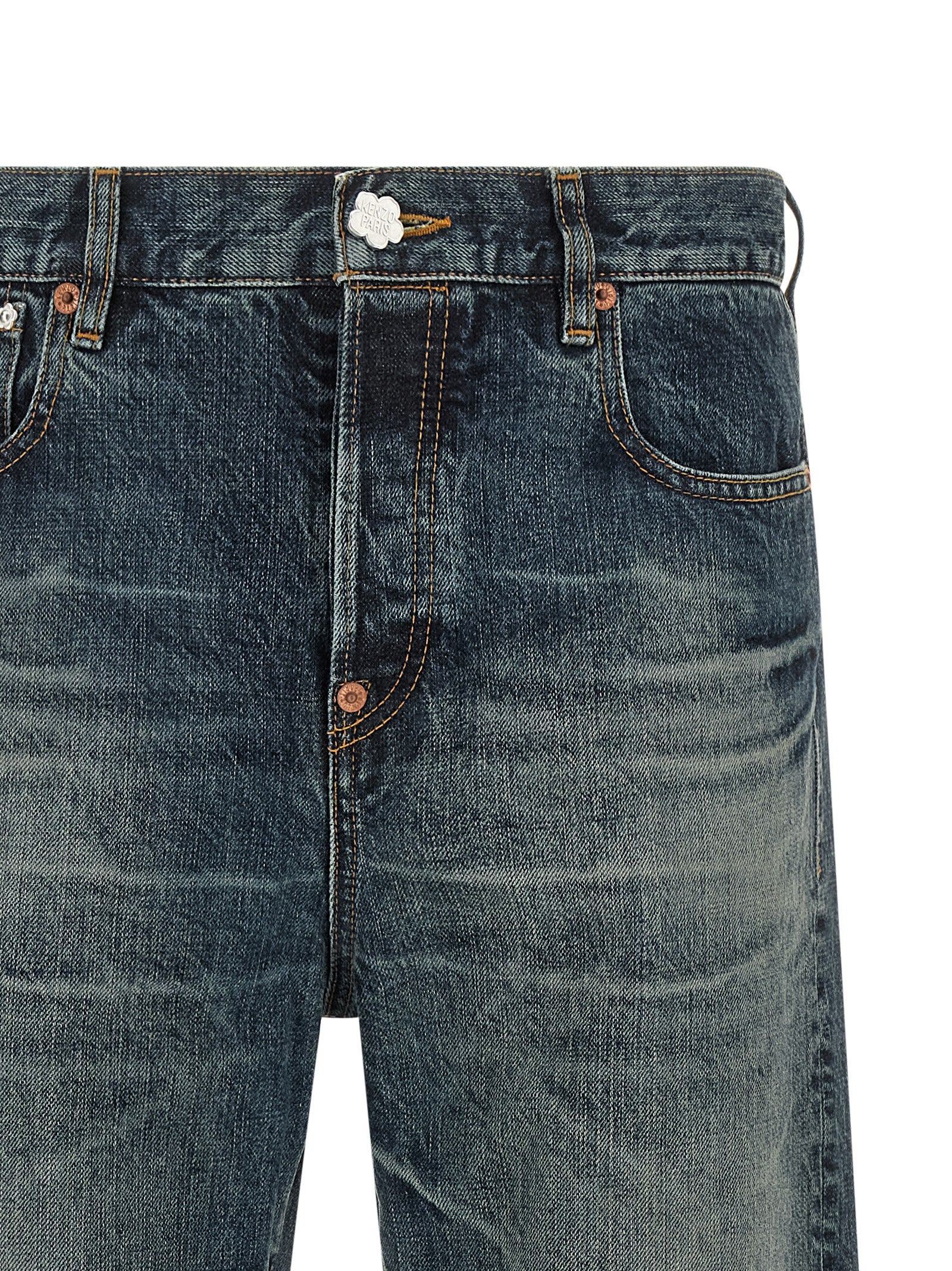 Kenzo Men 'Boke Flower' Button Jeans KENZO