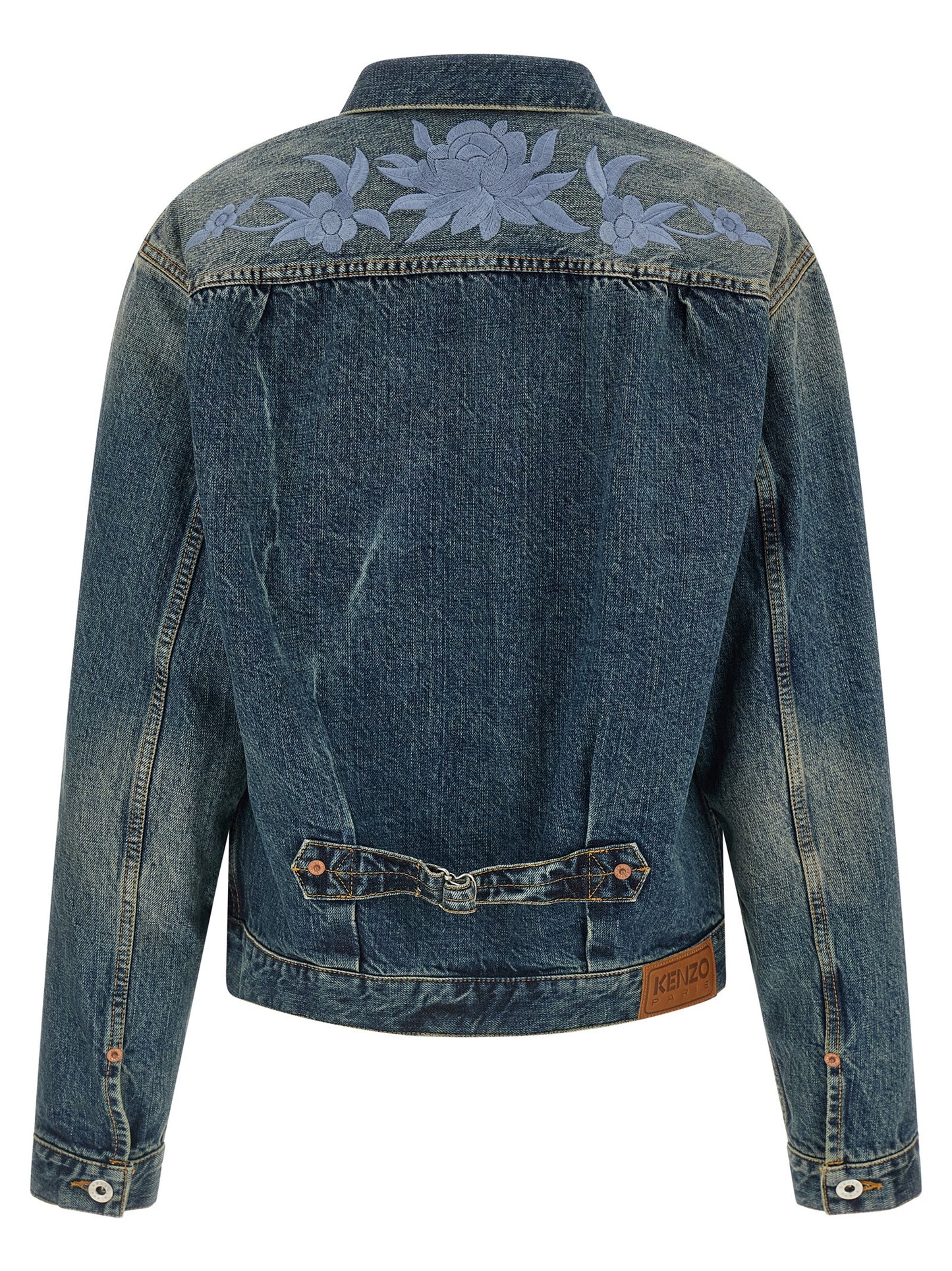 Kenzo Men Floral Embroidery Denim Jacket KENZO
