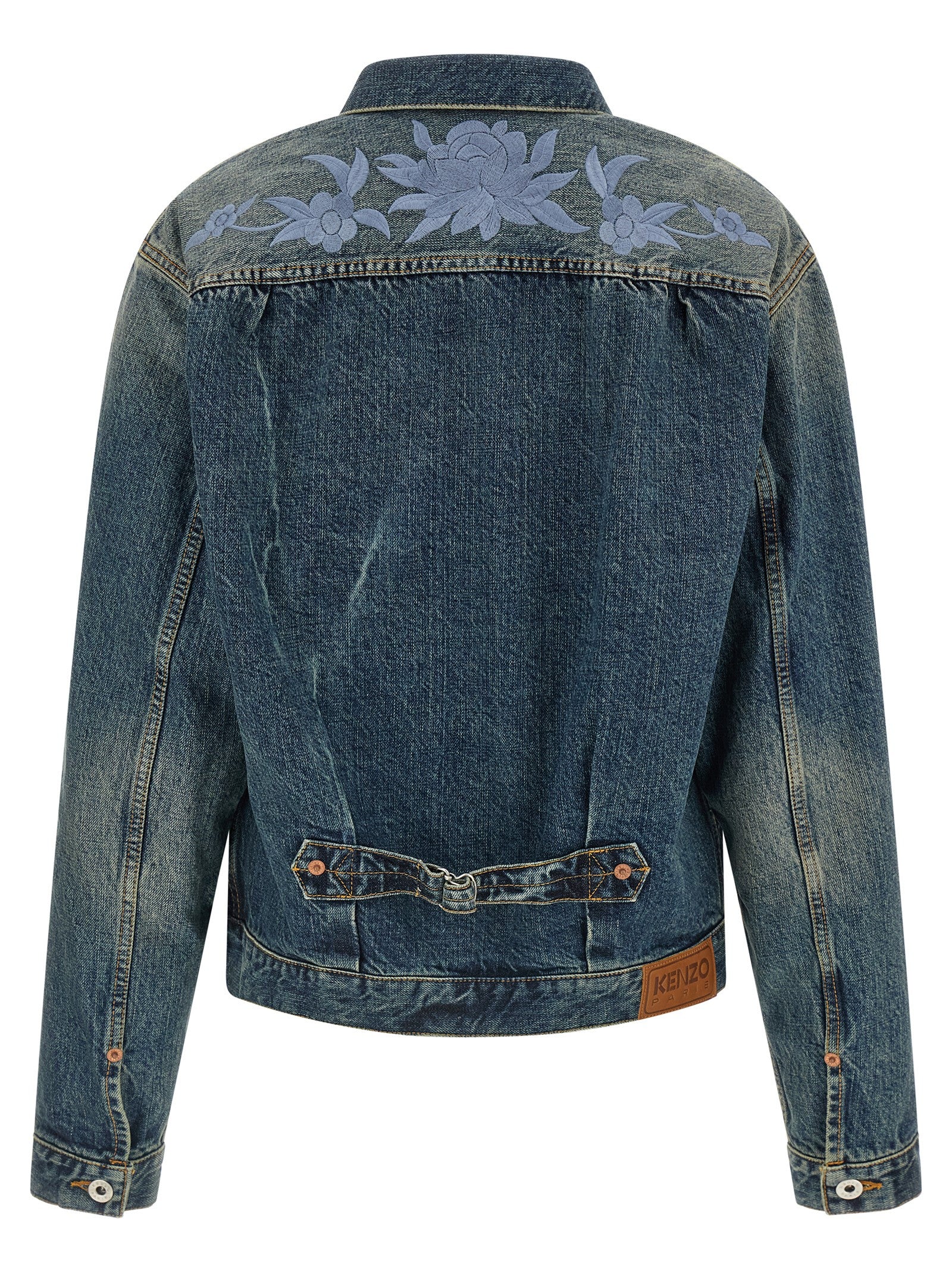 Kenzo Men Floral Embroidery Denim Jacket KENZO